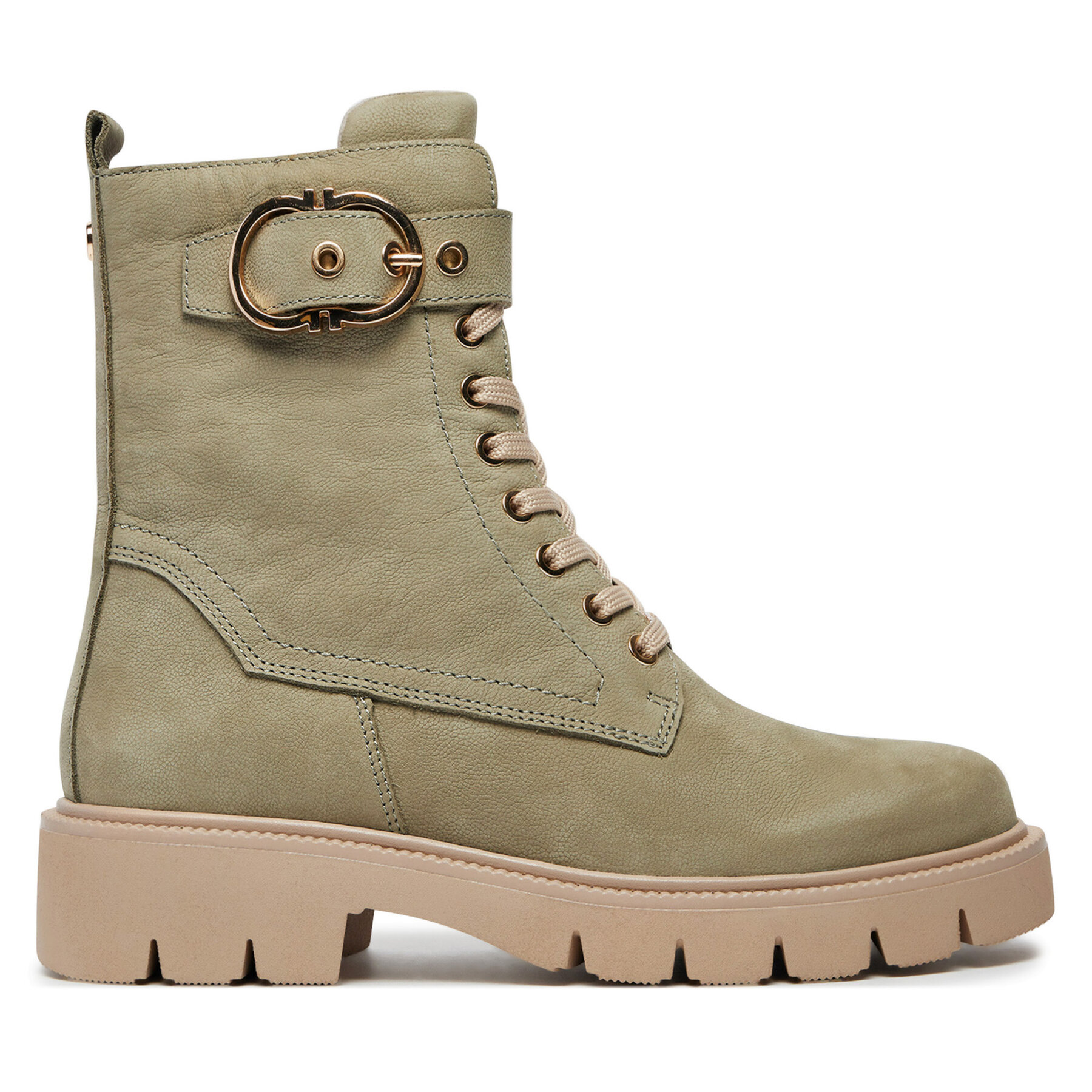 Trapper stila apavi Caprice 9-25211-43 Haki