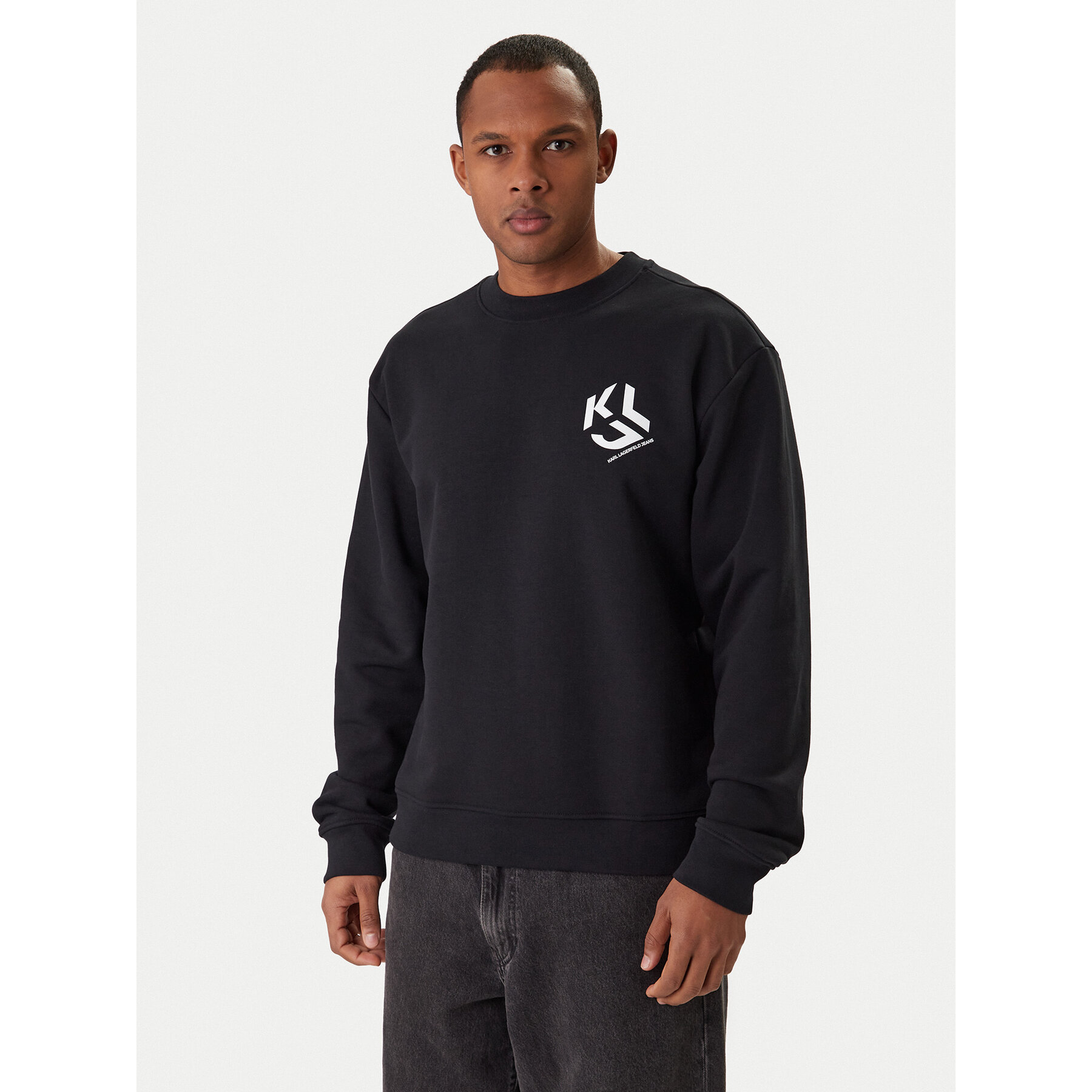 Karl Lagerfeld Jeans Sweatshirt B1M20050 Schwarz Regular Fit