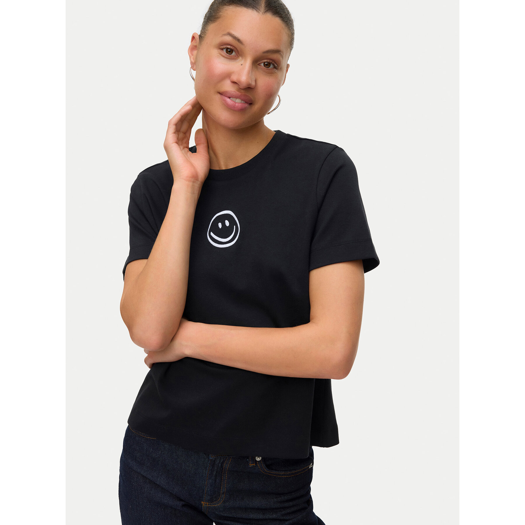 Vero Moda Póló Sara 10311633 Fekete Regular Fit
