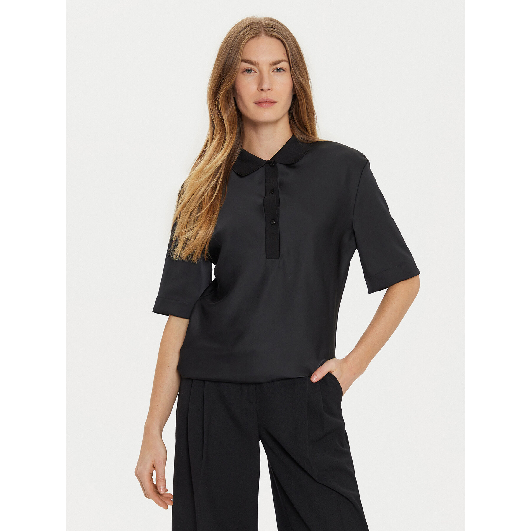 Calvin Klein Bluse K20K207977 Schwarz Regular Fit