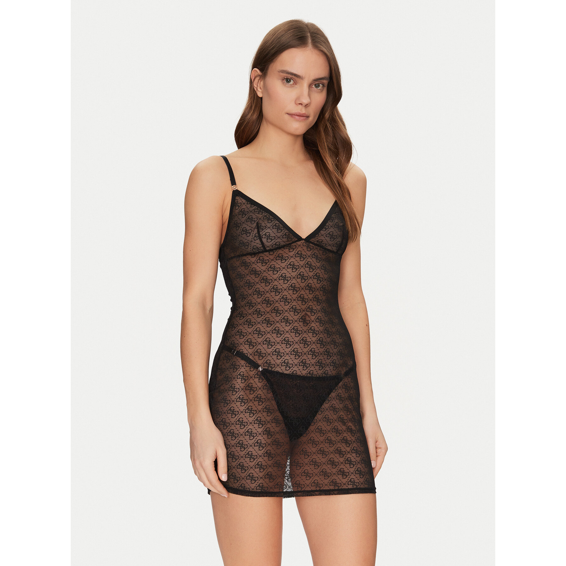 Guess Guess Νυχτικό O5RX02 KCLB0 Μαύρο Slim Fit