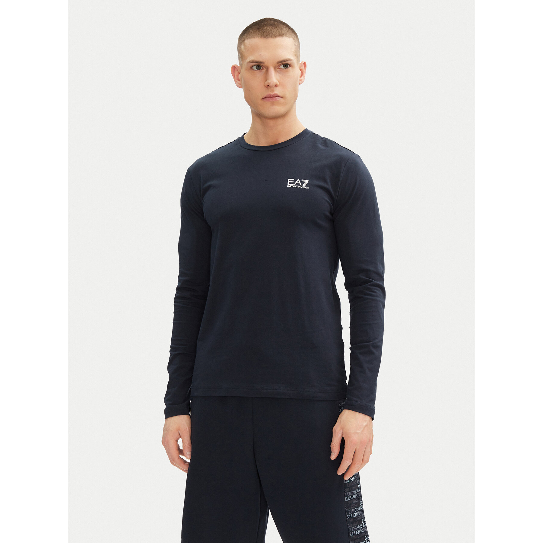 EA7 Emporio Armani Majica z dolgimi rokavi 8NPT28 PJVQZ 1562 Mornarsko modra Slim Fit