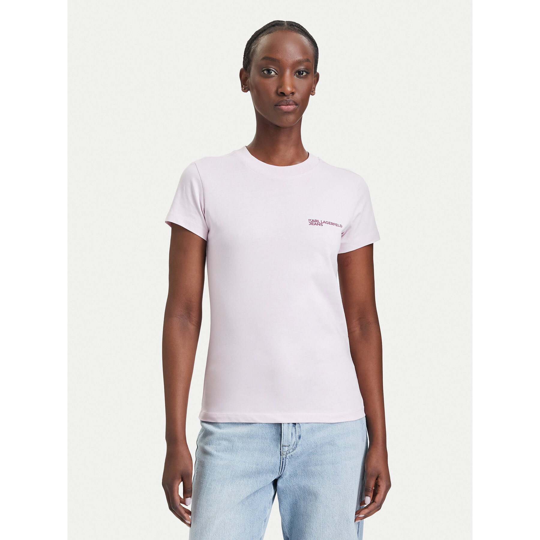 Karl Lagerfeld Jeans T-Shirt A1W17004 Hellrosa Slim Fit