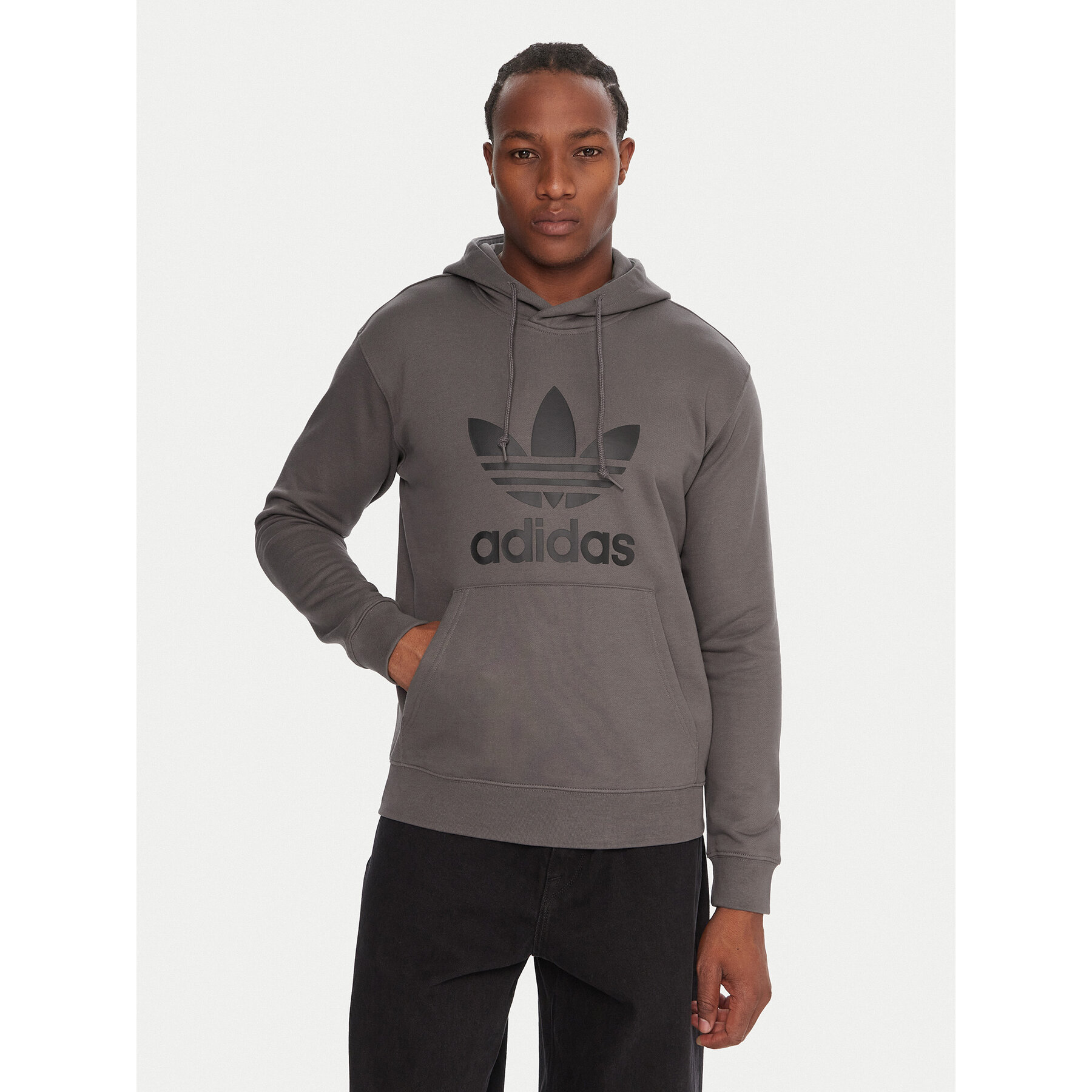 adidas Sweatshirt adicolor Classics Trefoil JY3765 Grau Regular Fit
