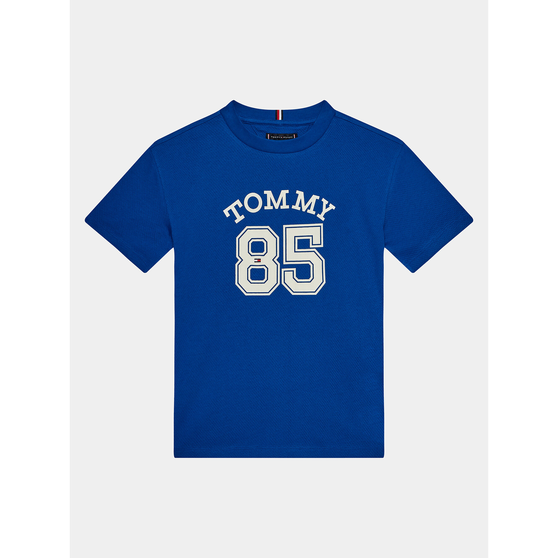 Tommy Hilfiger T-Shirt Mesh Varsity Tee S/S KB0KB08683 Μπλε Regular Fit