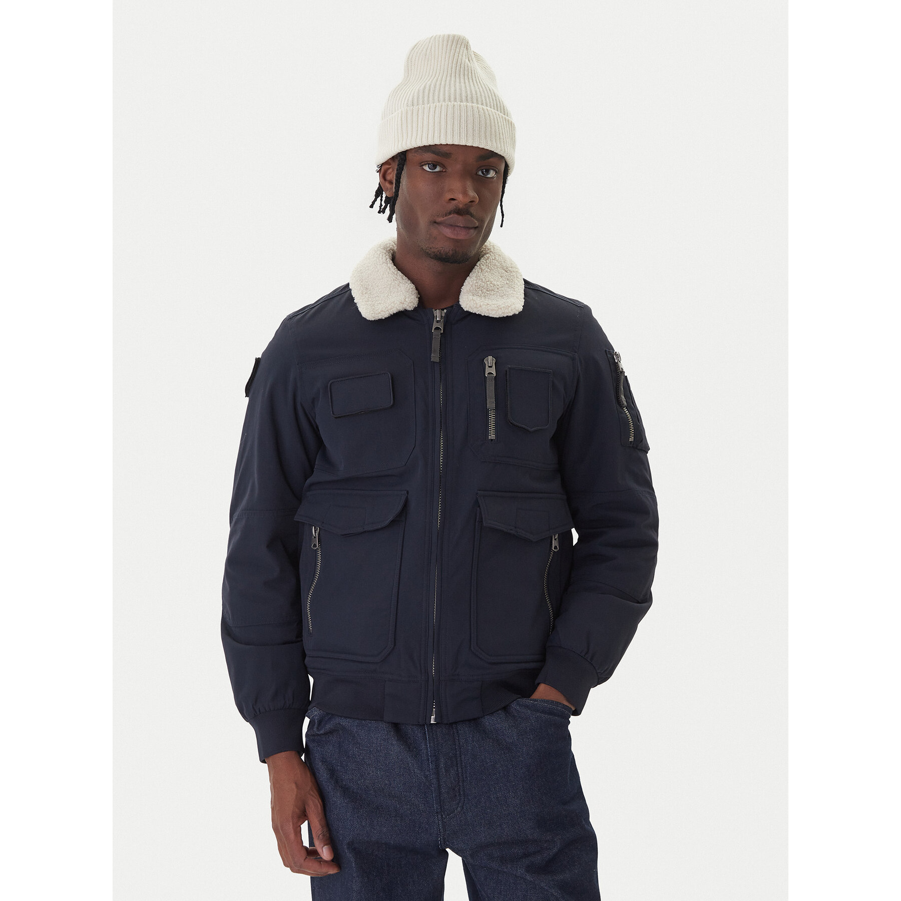 Aeronautica Militare Bomberjacke 252AB3024UCT03151 Dunkelblau Regular Fit