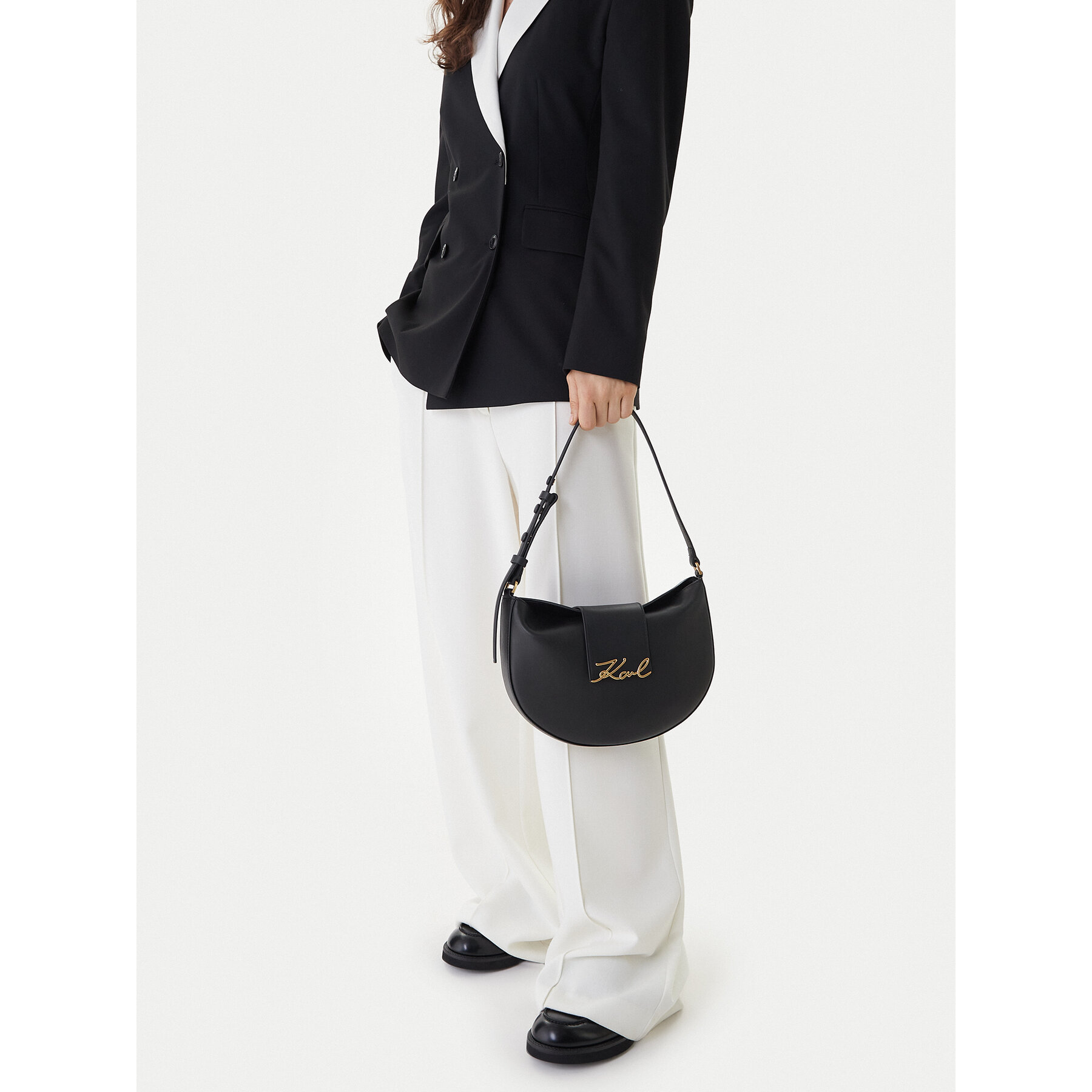 Ročna torba KARL LAGERFELD B1W30059 Črna