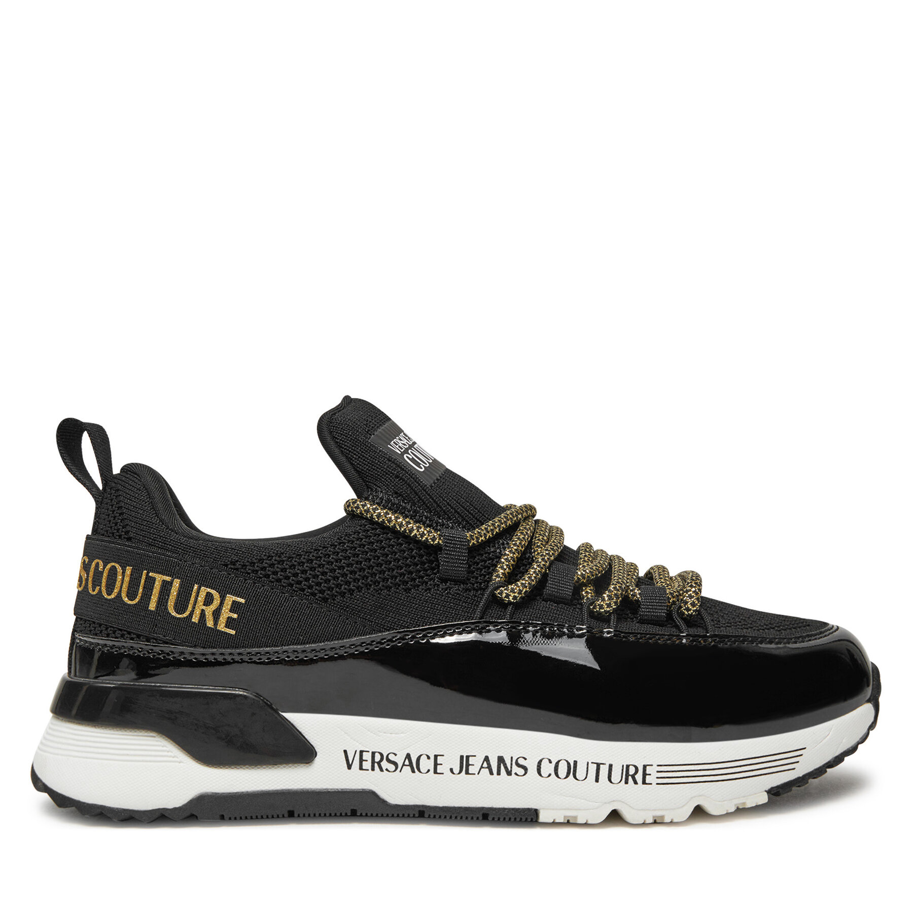 Damskie Sneakersy Versace Jeans Couture, Rozmiar 35 Czarny Dynamic 77VA3SAB