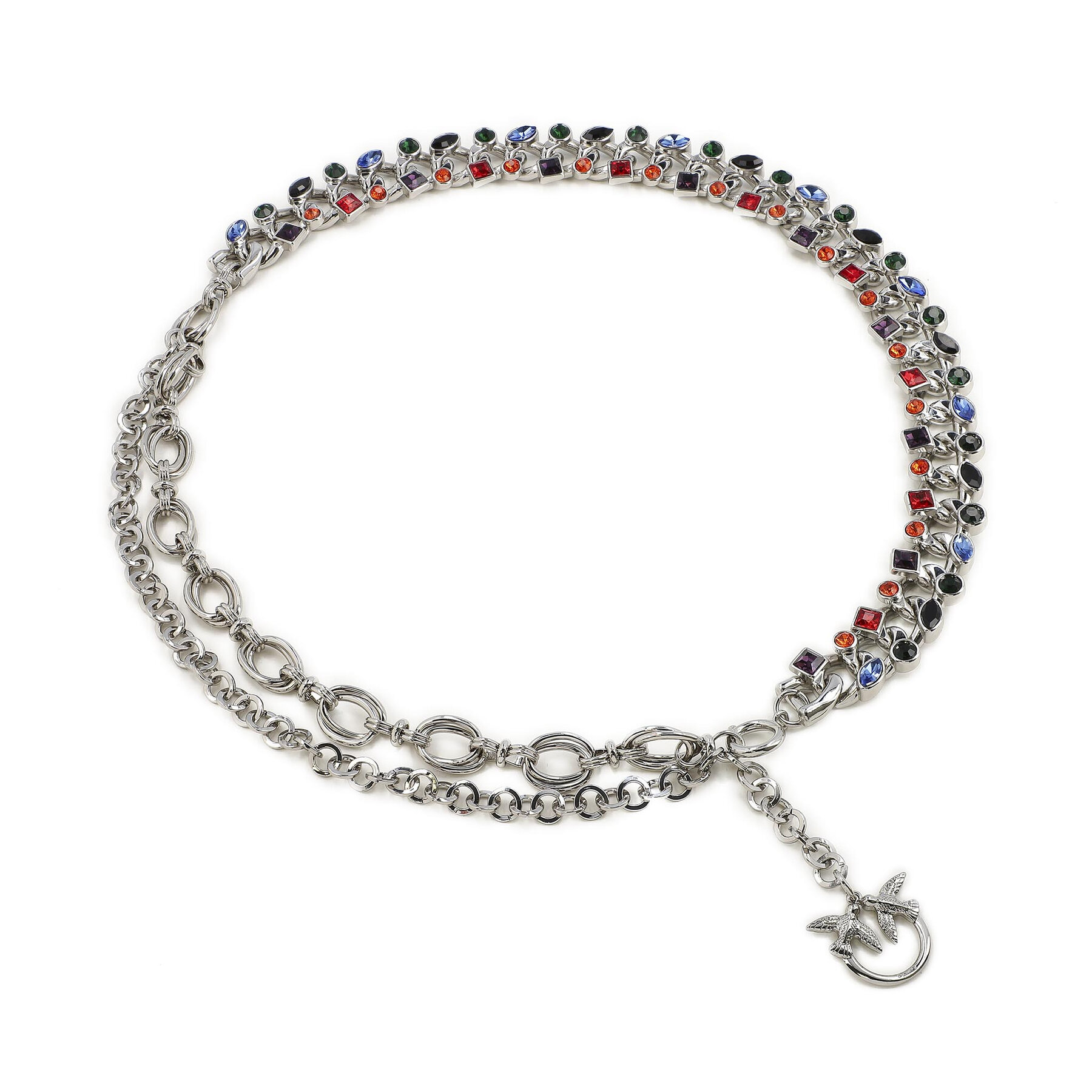 Curea de Damă Pinko Doralis Chain Belt 20222 PLT01 1H2145.A085 Nikel/Nero IZE