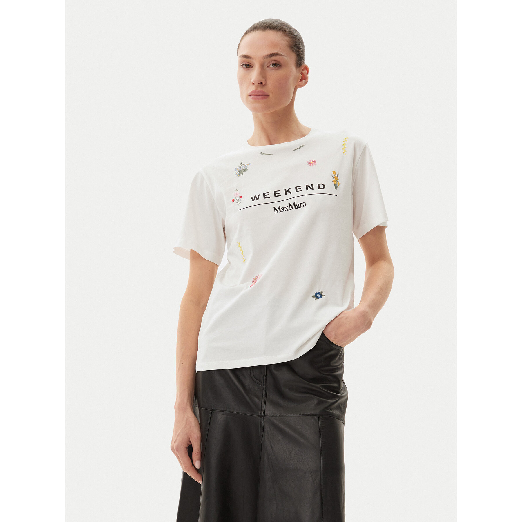 Weekend Max Mara T-shirt 2515971042650 Bianco Regular Fit