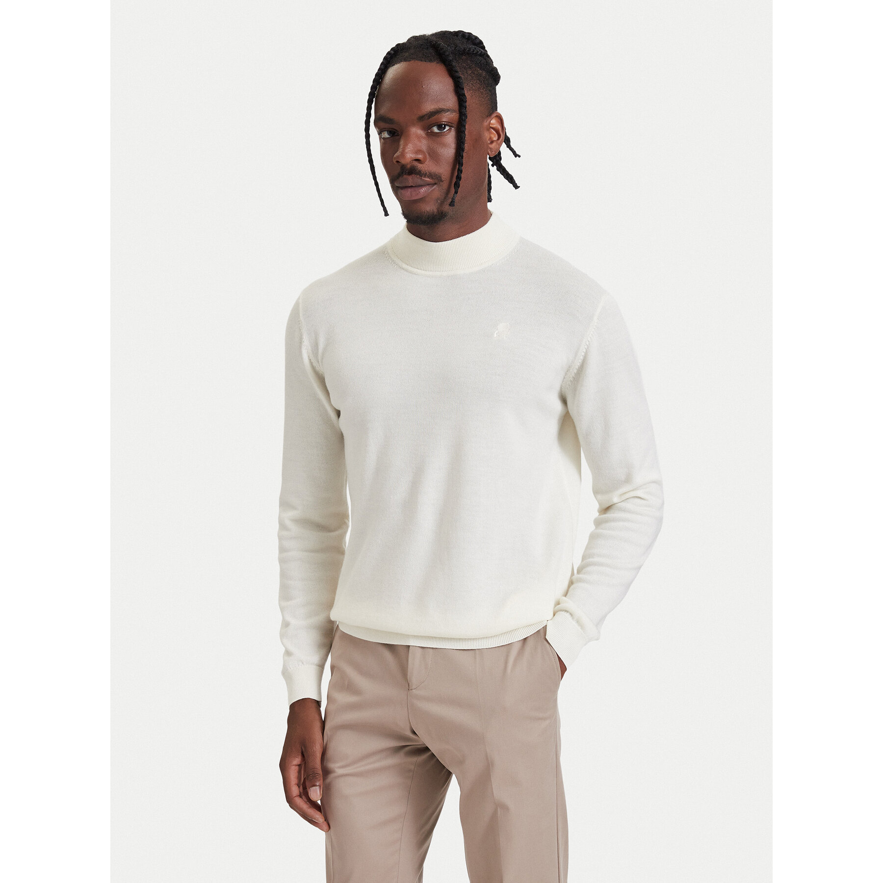 KARL LAGERFELD Rollkragenpullover 655002 564399 Hellbeige Regular Fit