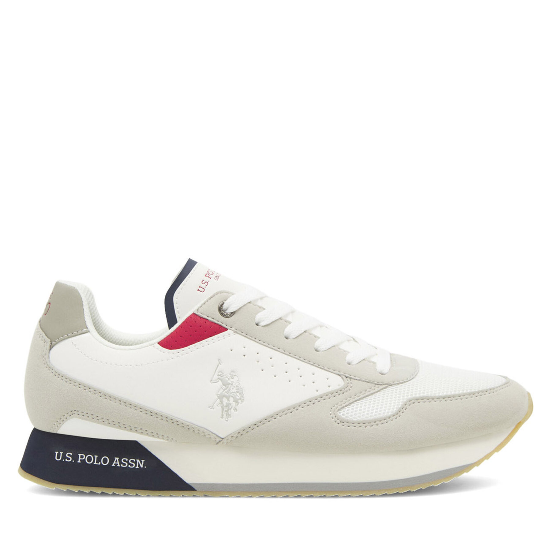 Férfi Sportcipő U.S. Polo Assn., Méret: 44, Fehér, NOBIL003G