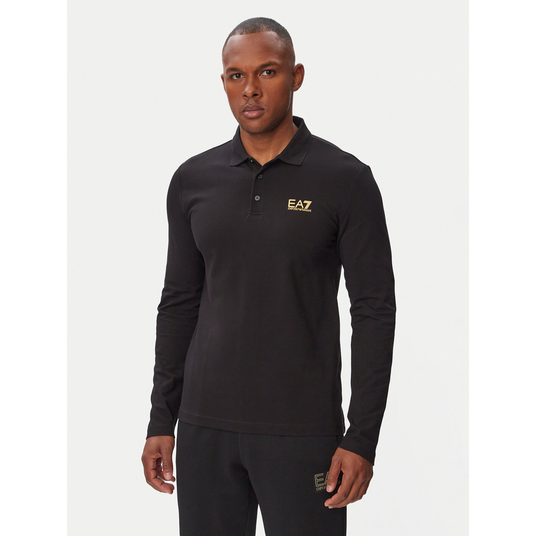 EA7 Emporio Armani Poloshirt 8NPF17 PJVUZ MC004 Schwarz Regular Fit