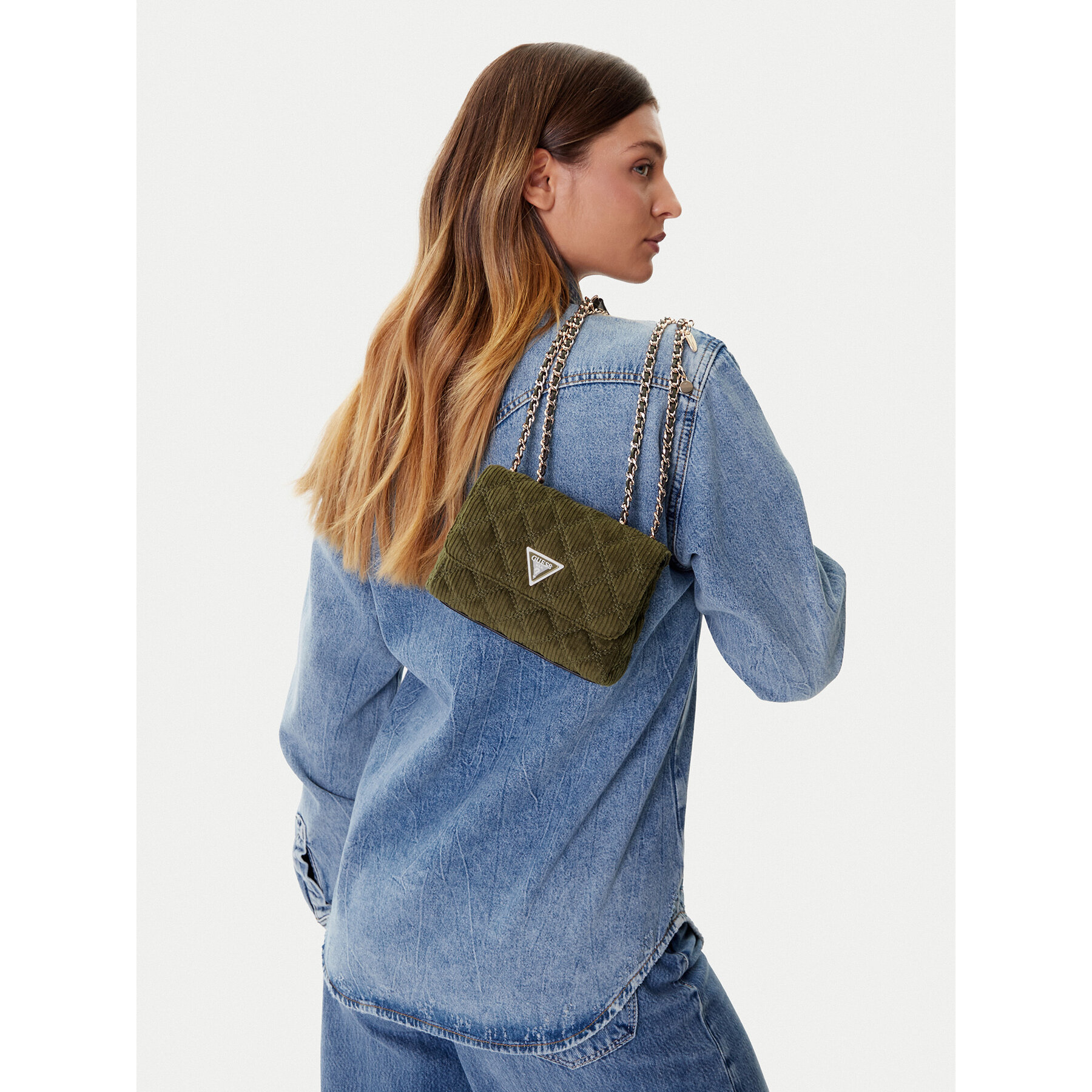 Дамска чанта Guess Giully II Mini HWCG96 73740 Зелен