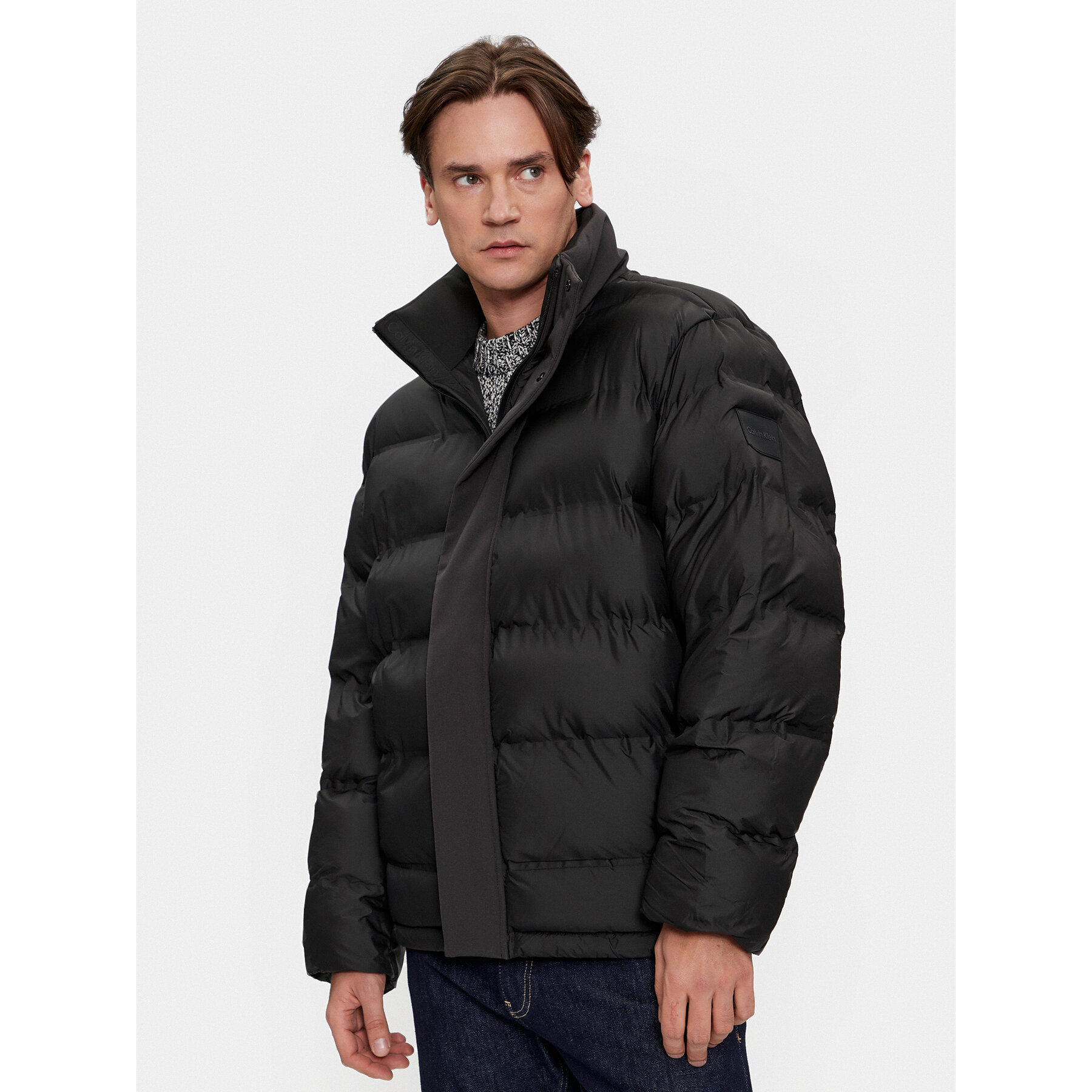 Calvin Klein Winterjacke Mix Media K10K111892 Schwarz Regular Fit