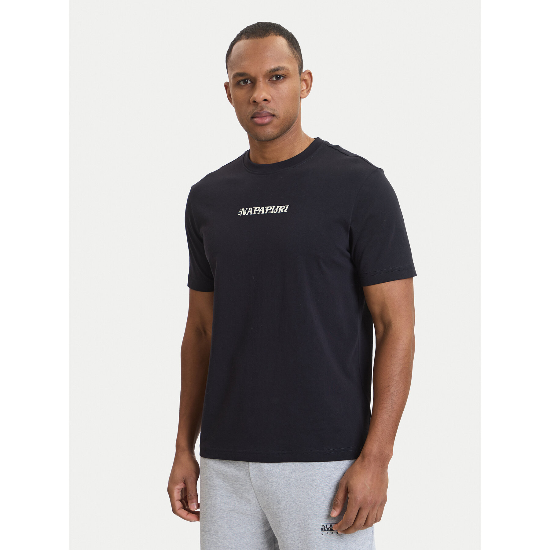 Napapijri T-Shirt S-Flint NP0A4FZZ Schwarz Regular Fit