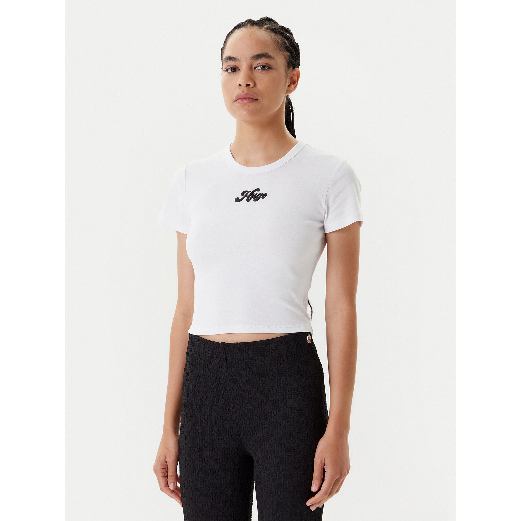 HUGO Majica Delanor_2 50539132 Bela Slim Fit