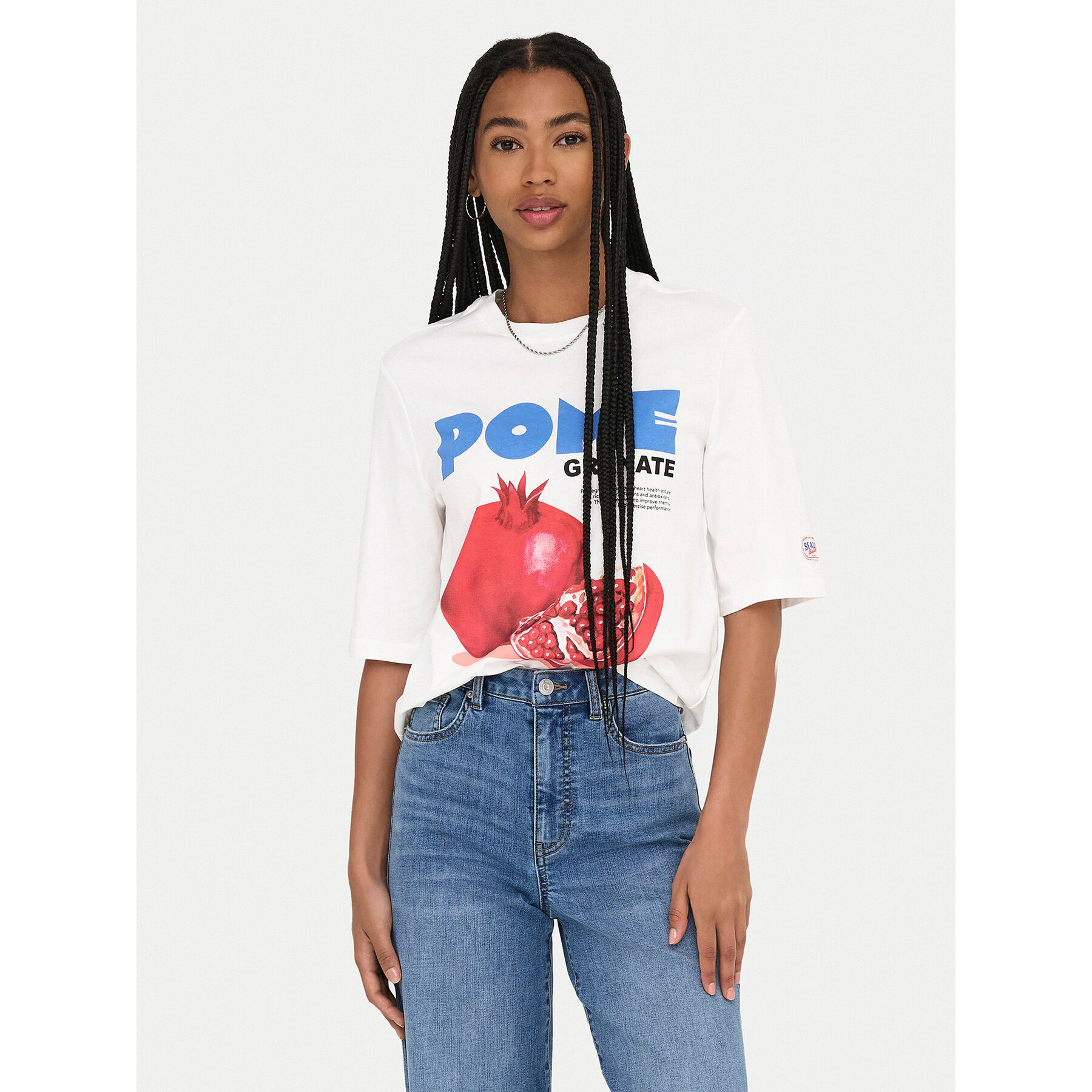 ONLY Póló Phoebe 15351369 Fehér Regular Fit