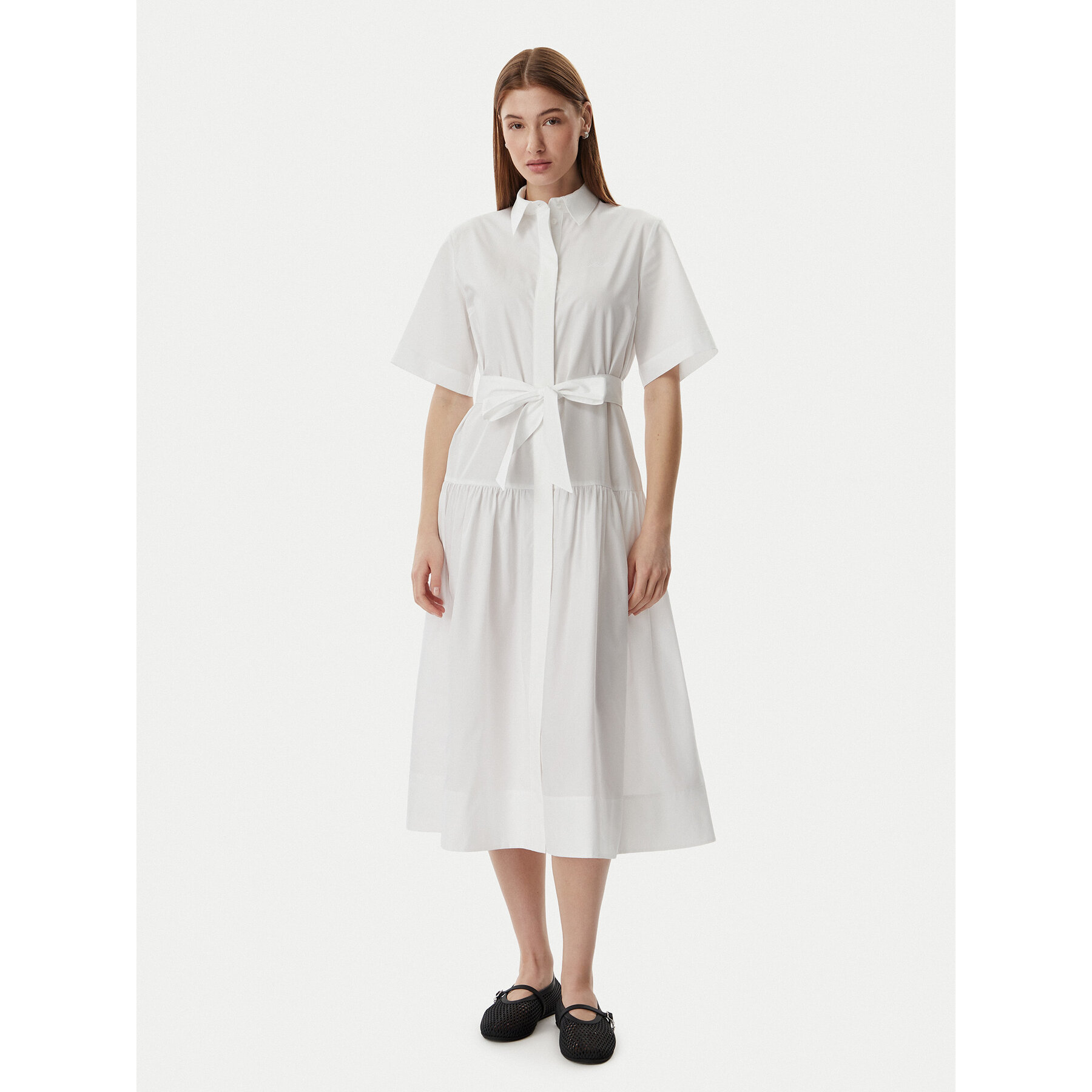 KARL LAGERFELD Hemdkleid B2W13017 Weiß Regular Fit
