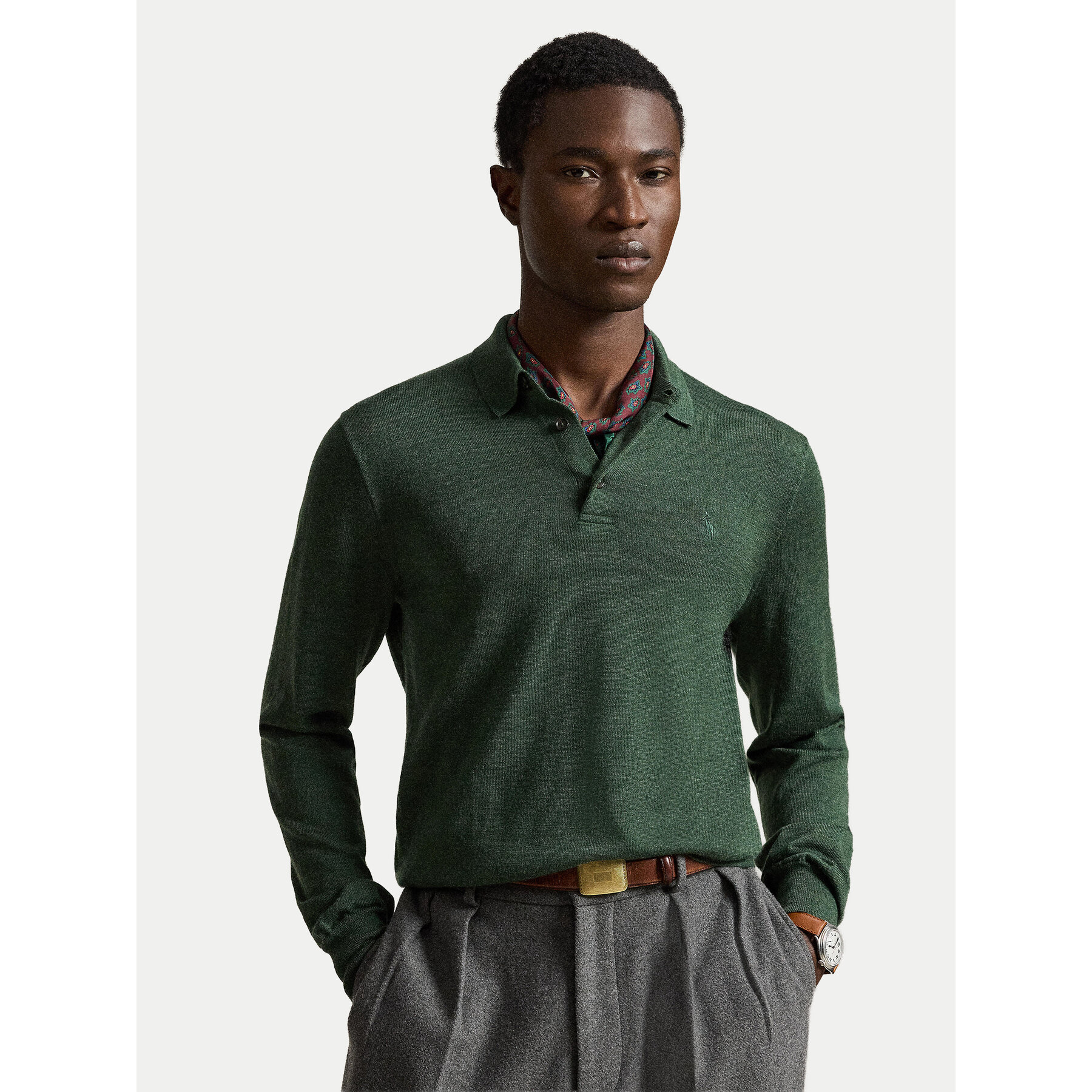 Polo Ralph Lauren Pullover 710941104501 Dunkelgrün Regular Fit