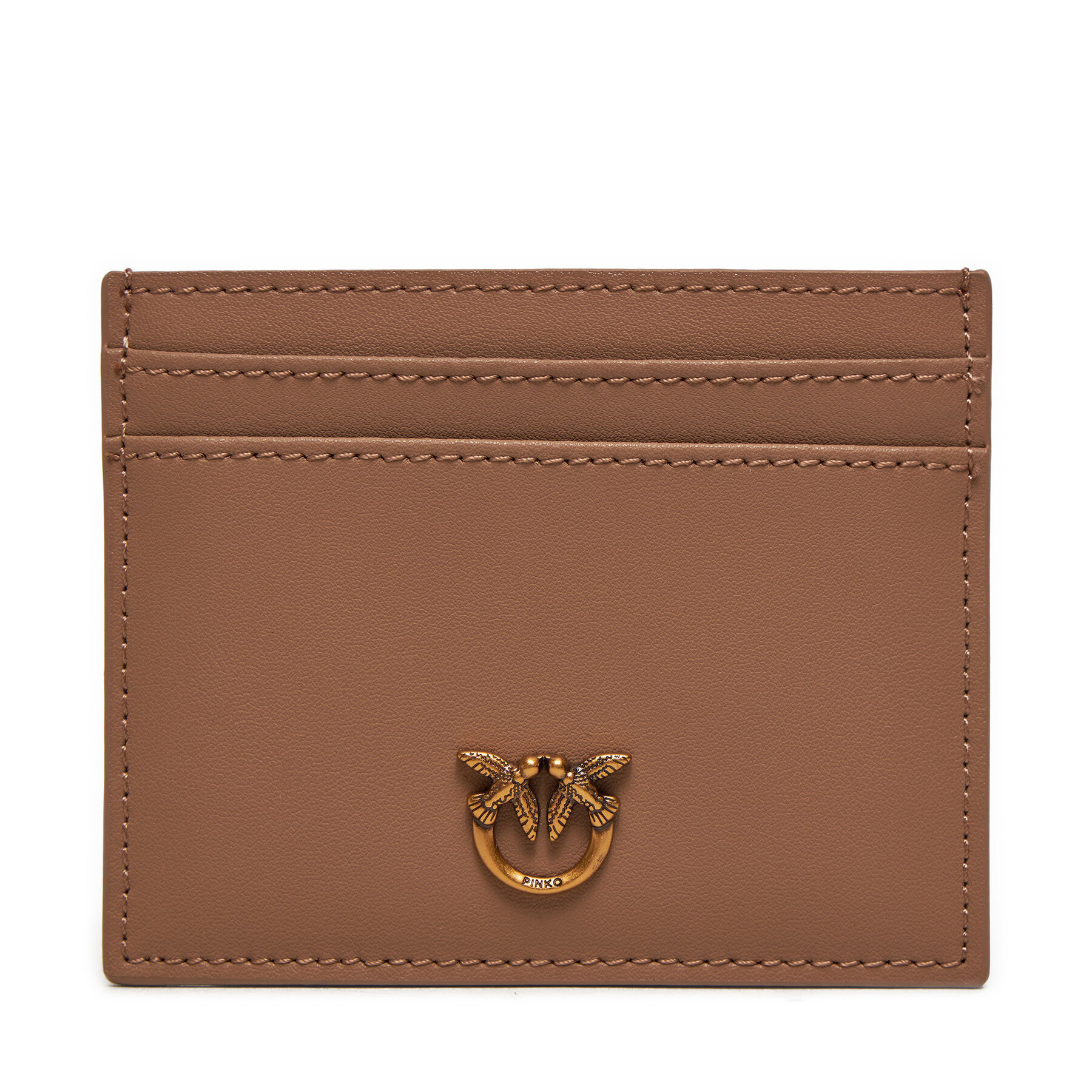 Etui na karty kredytowe PINKO Brązowy Card Holder Simply AI 24-25 PCPL 103762 A0F1