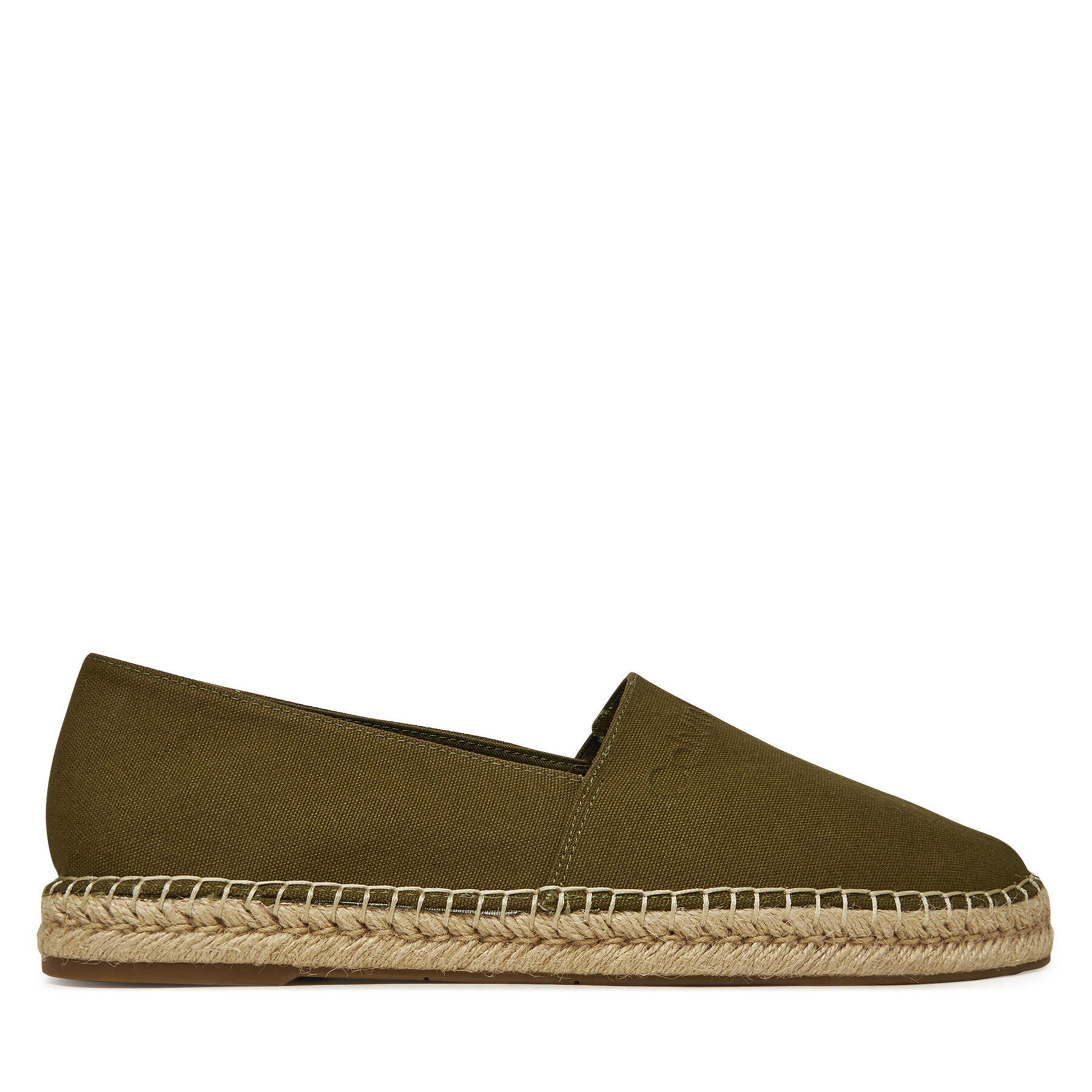 Męskie Calvin Klein Espadryle, Rozmiar 41 Khaki Espadrille Cv Logo HM0HM01808