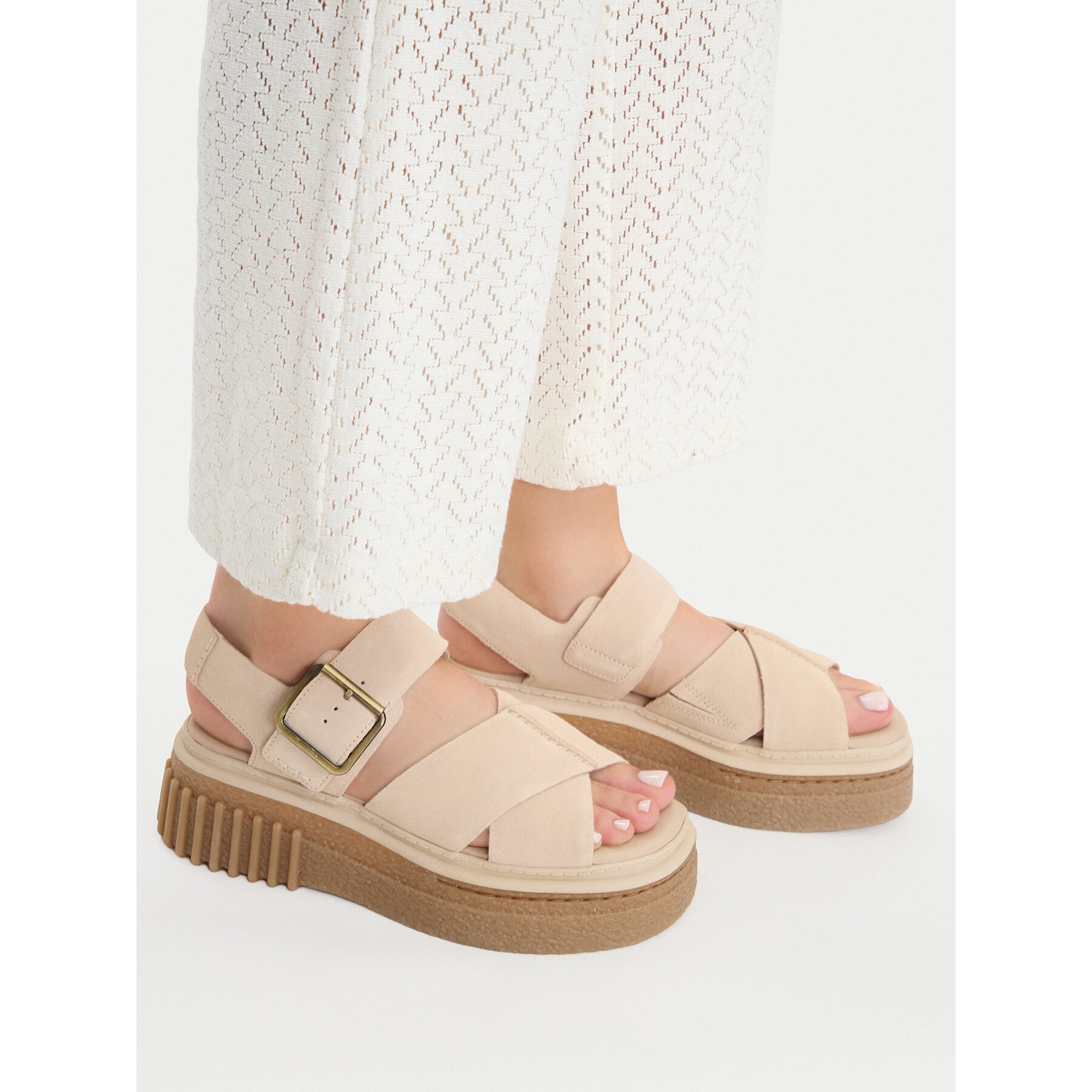 Sandale Clarks Evamar Wish 26181202 Bež
