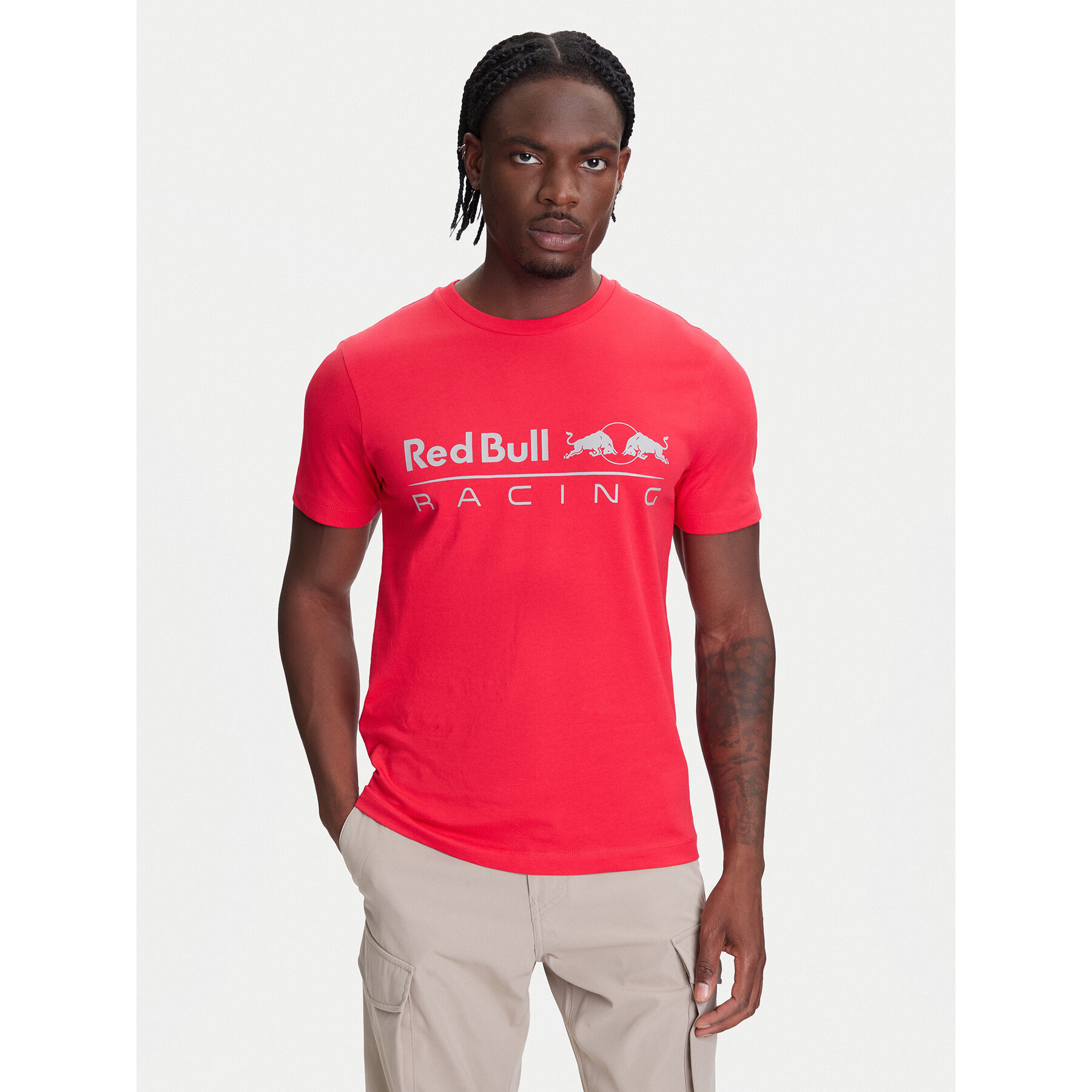 Pepe Jeans Póló Red Bull Racing Logo RM500016 Piros Regular Fit
