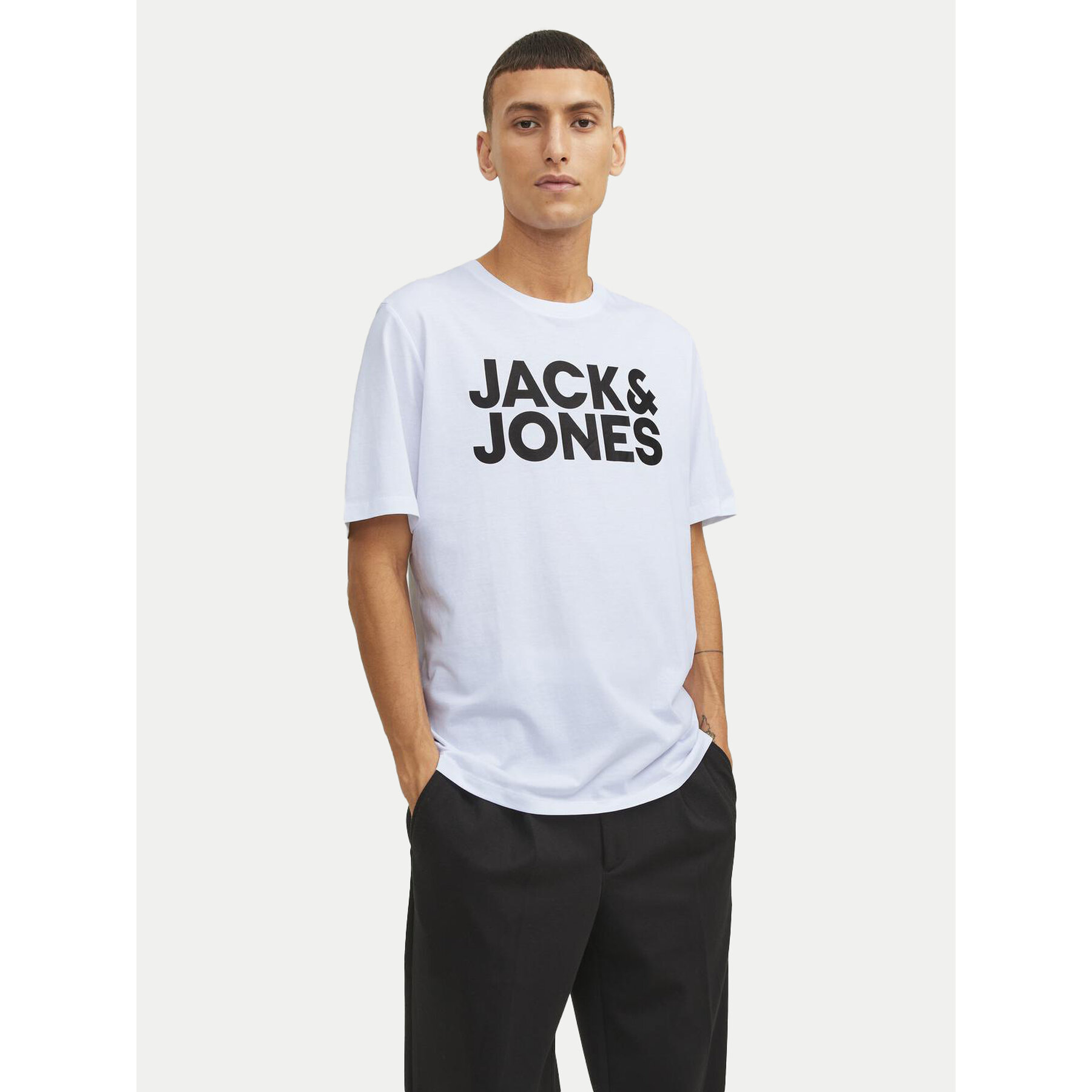 Jack & Jones Póló Corp Logo 12151955 Fehér Standard Fit