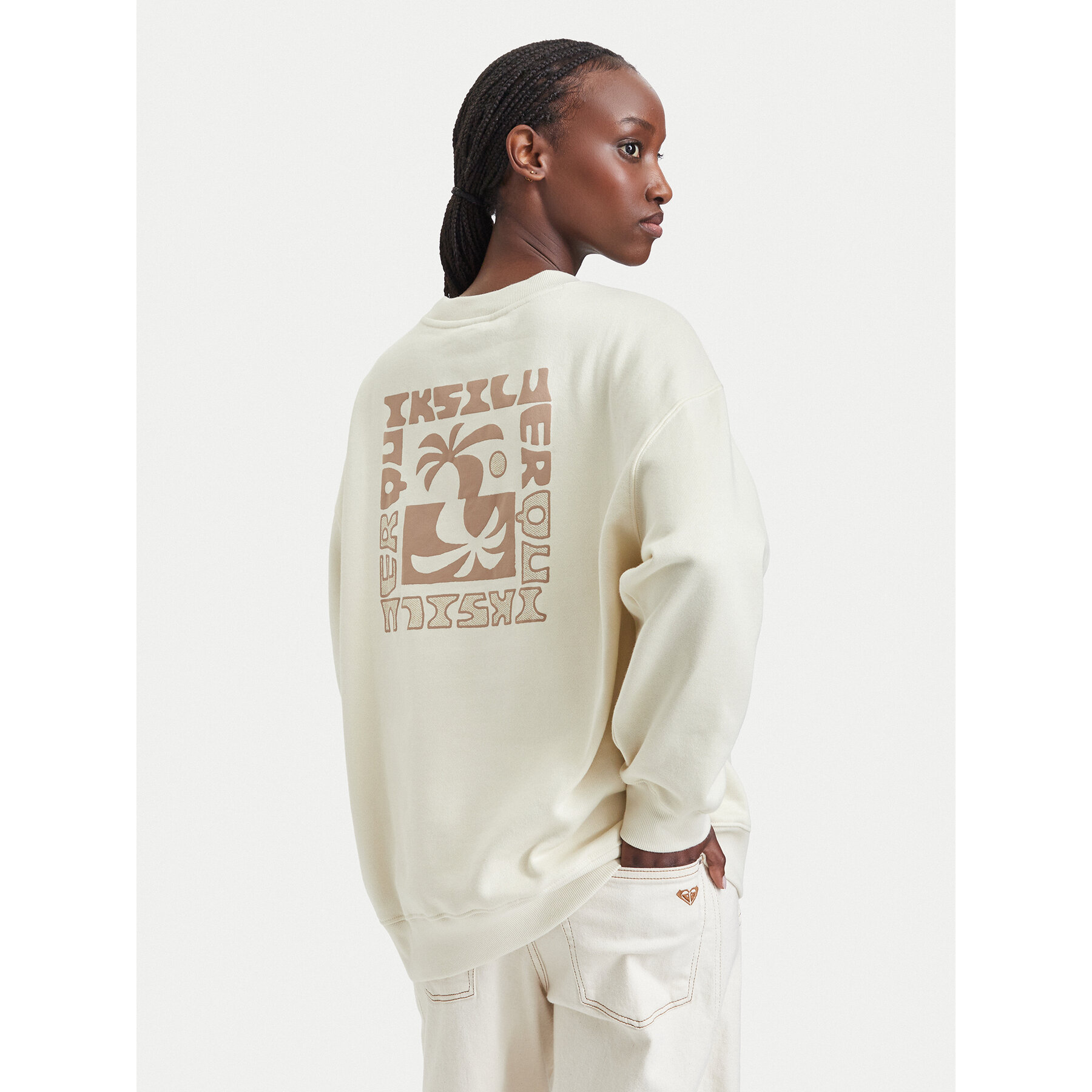 Quiksilver Sweatshirt EQWFT03188 Hellbeige Oversize