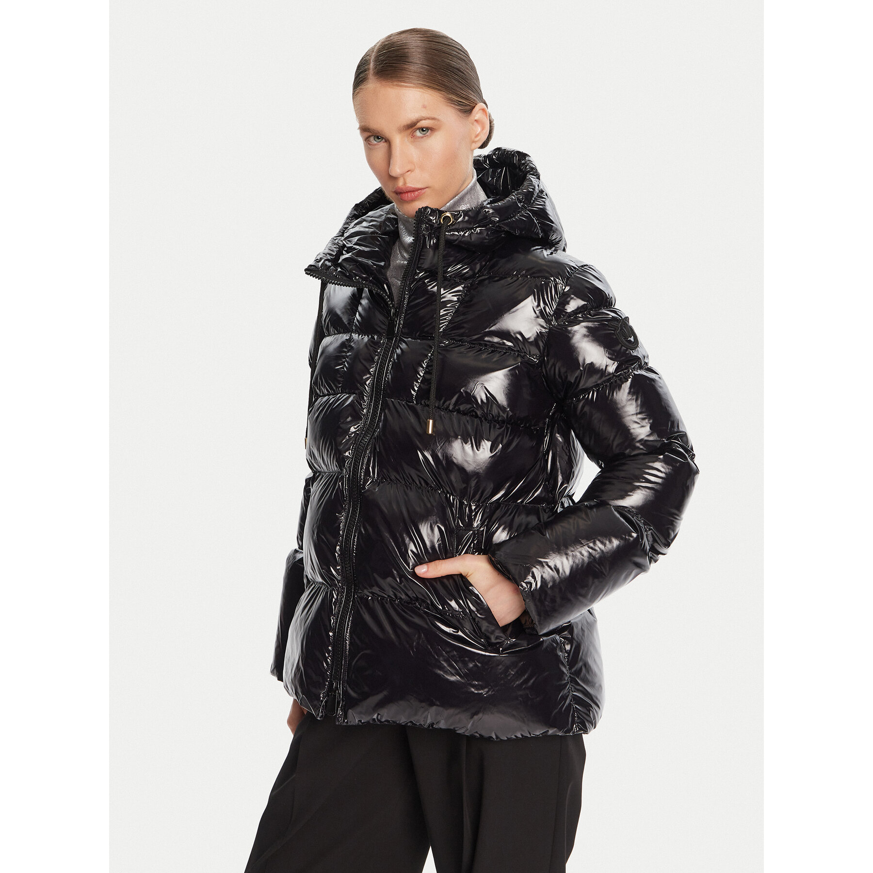 PINKO Winterjacke Eleodoro 101597 A2P7 Schwarz Regular Fit