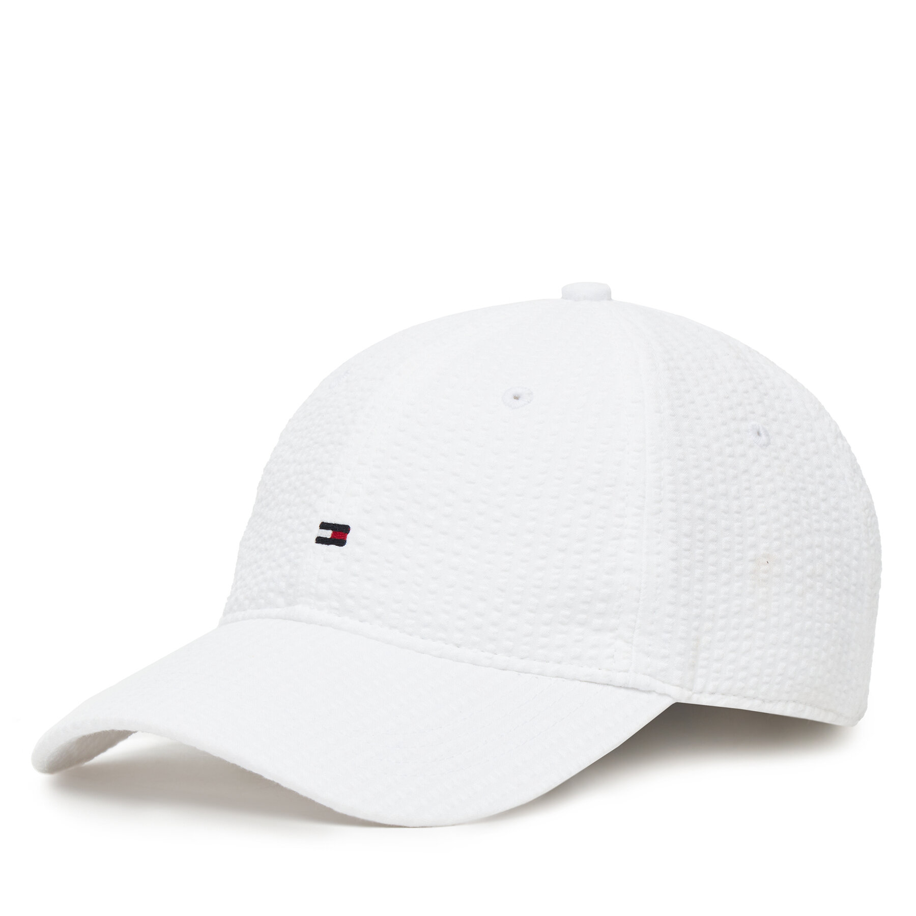 Baseball sapka Tommy Hilfiger Flag Seersucker 6 Panel AM0AM13427 Fehér