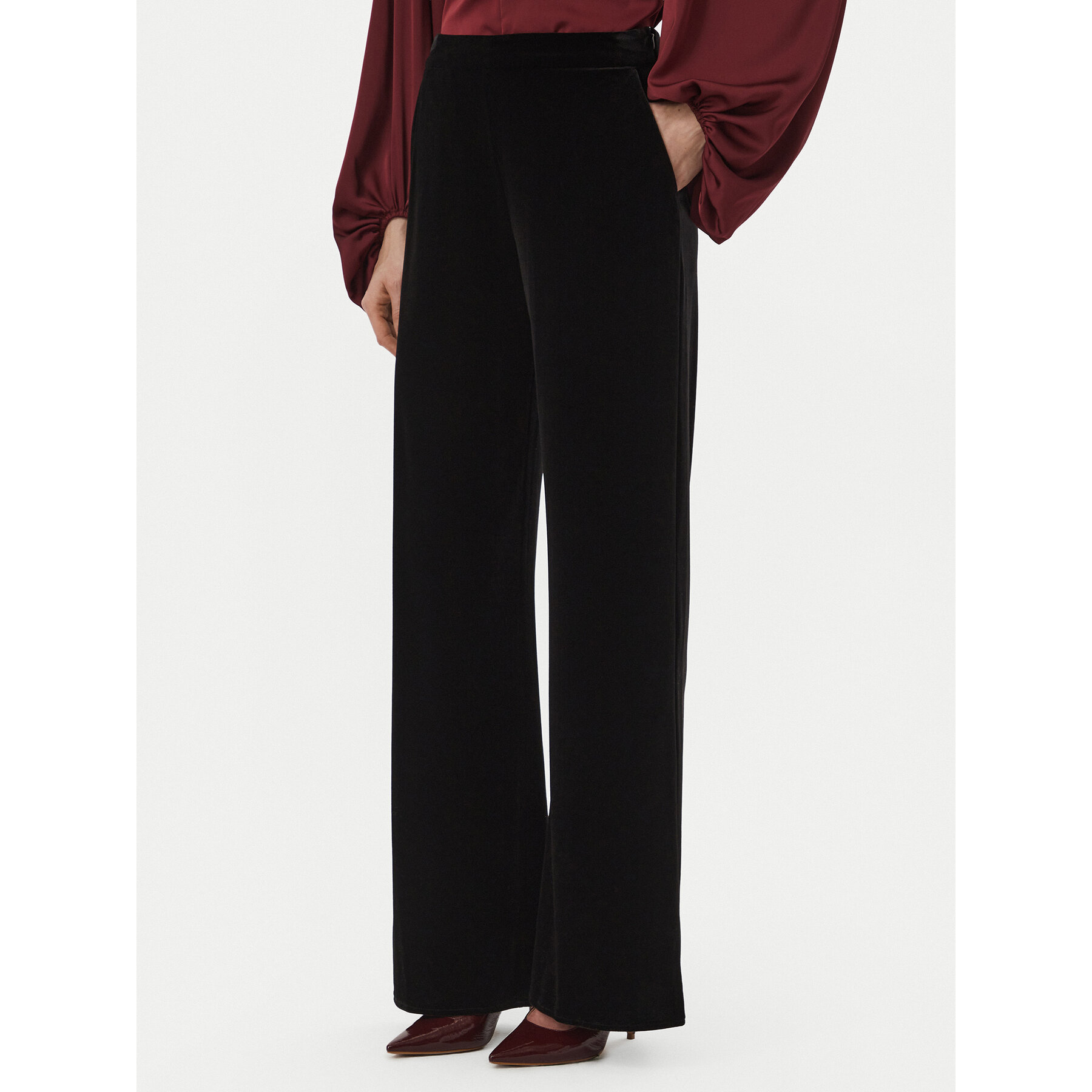 Marella Stoffhose Lcinto 2623786022 Schwarz Wide Leg