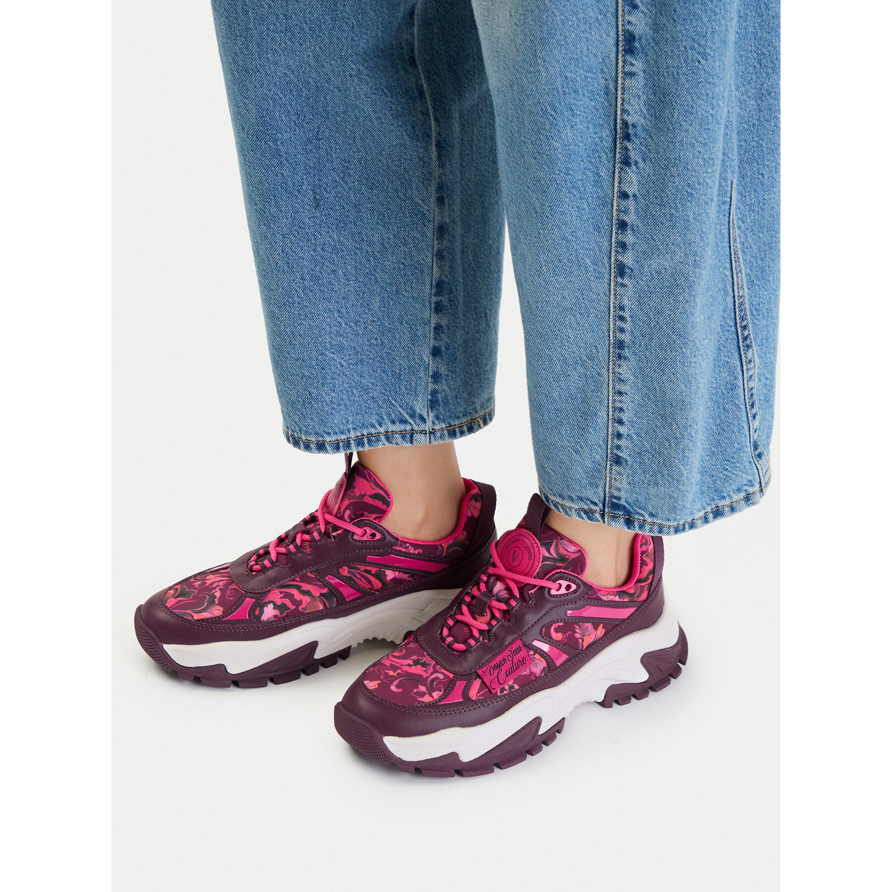 Sneakersy Versace Jeans Couture 79VA3SVG Bordová