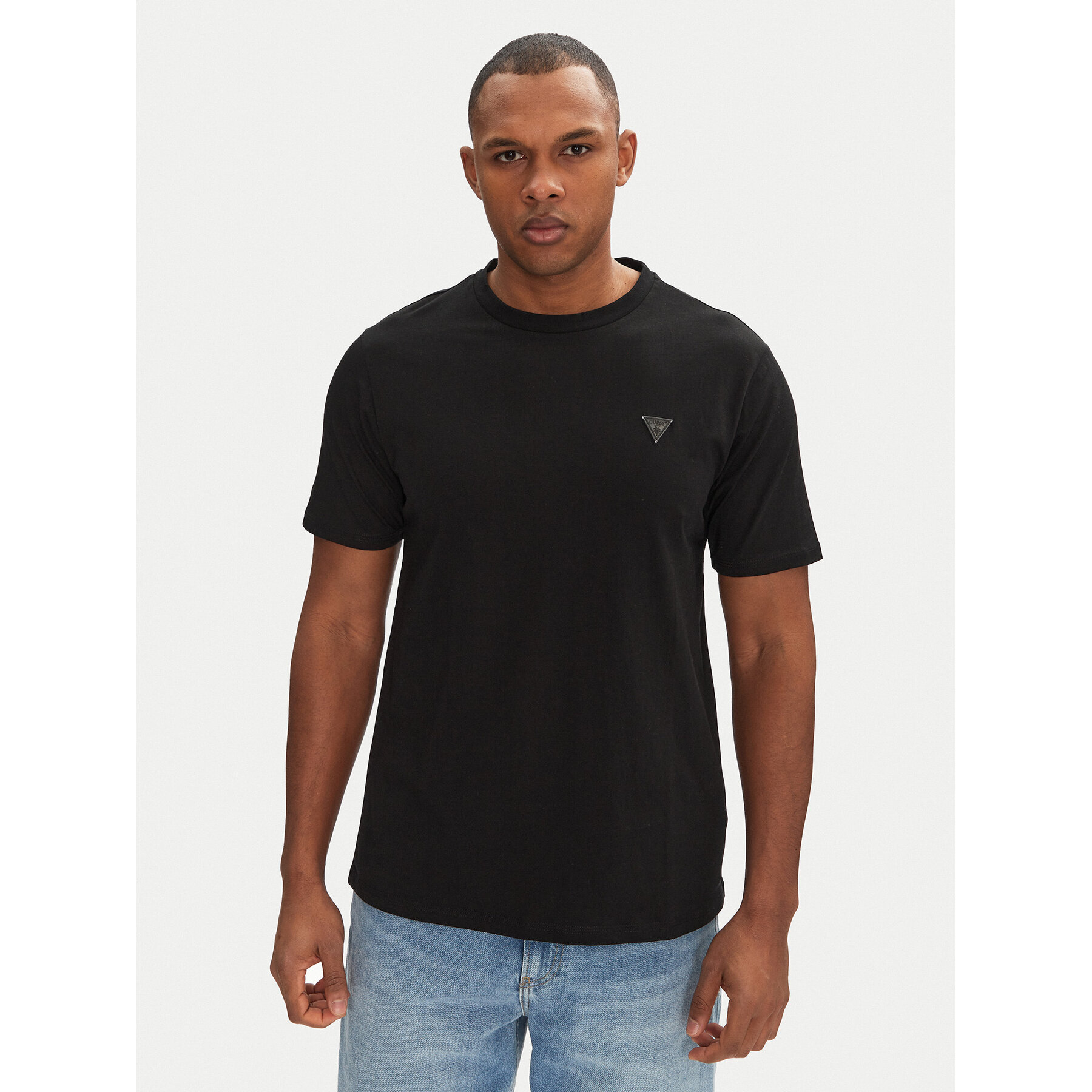 Guess Póló F3GI00 K8HM0 Fekete Regular Fit
