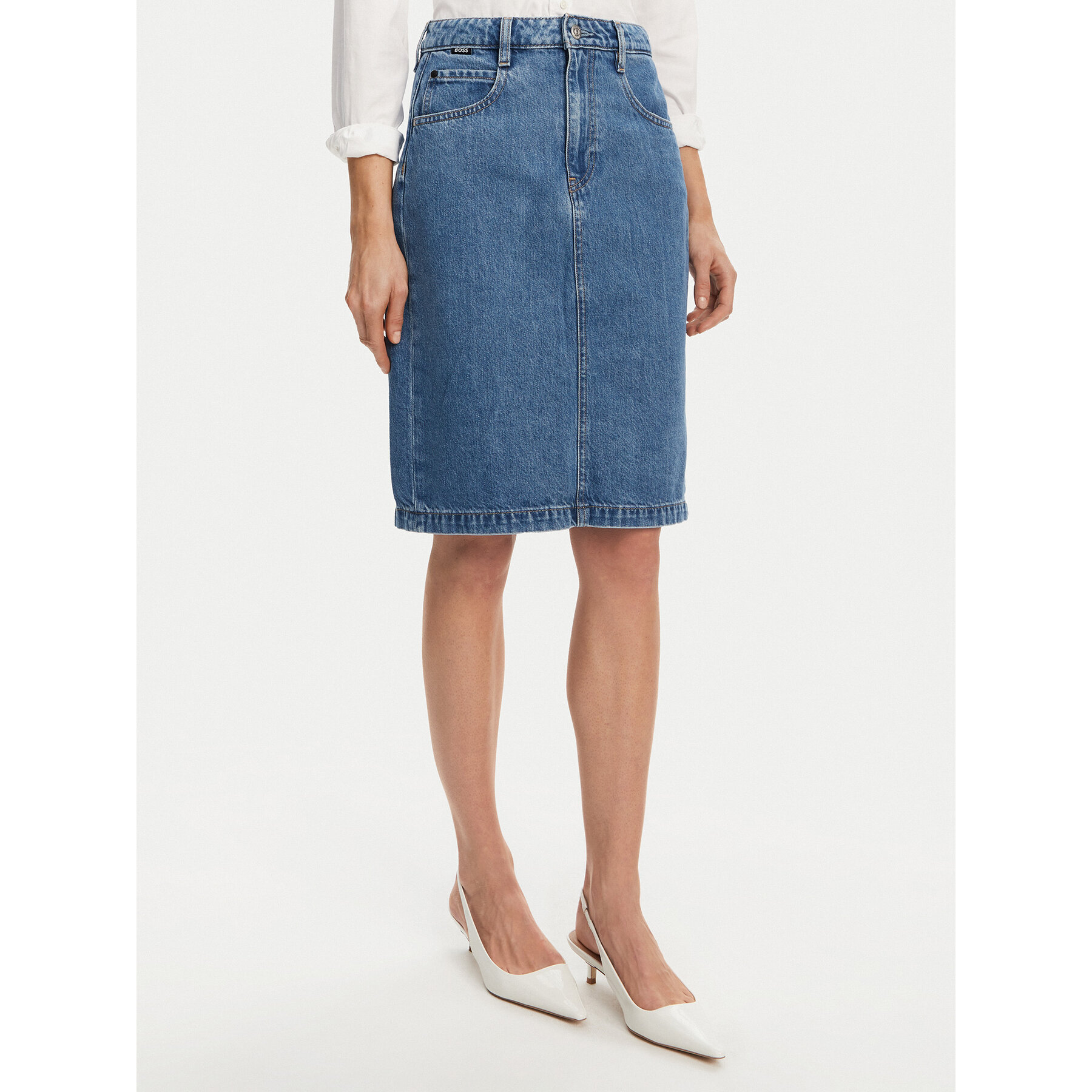 BOSS Jeansrock Cobaltide 50538596 Blau Regular Fit