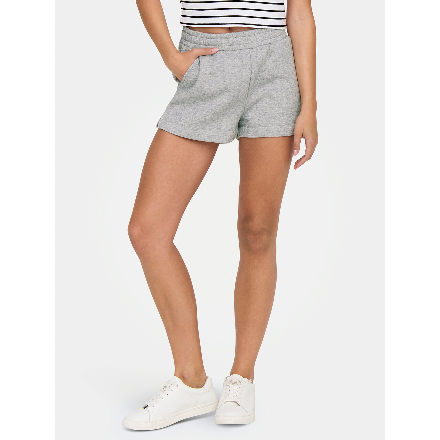 ONLY Sportshorts Sweat 15245800 Grau Regular Fit