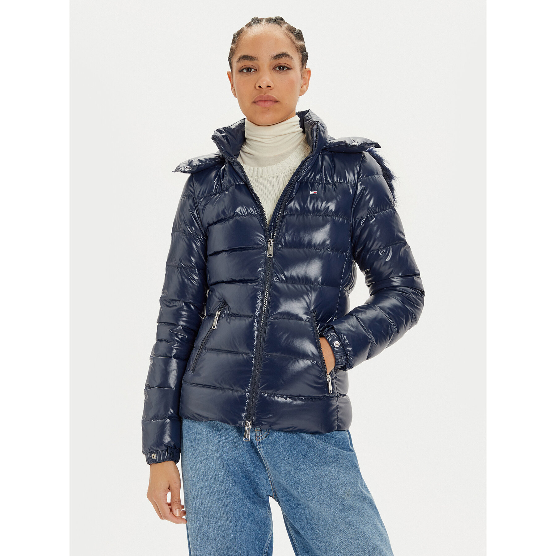 Tommy Jeans Daunenjacke DW0DW19926 Dunkelblau Regular Fit
