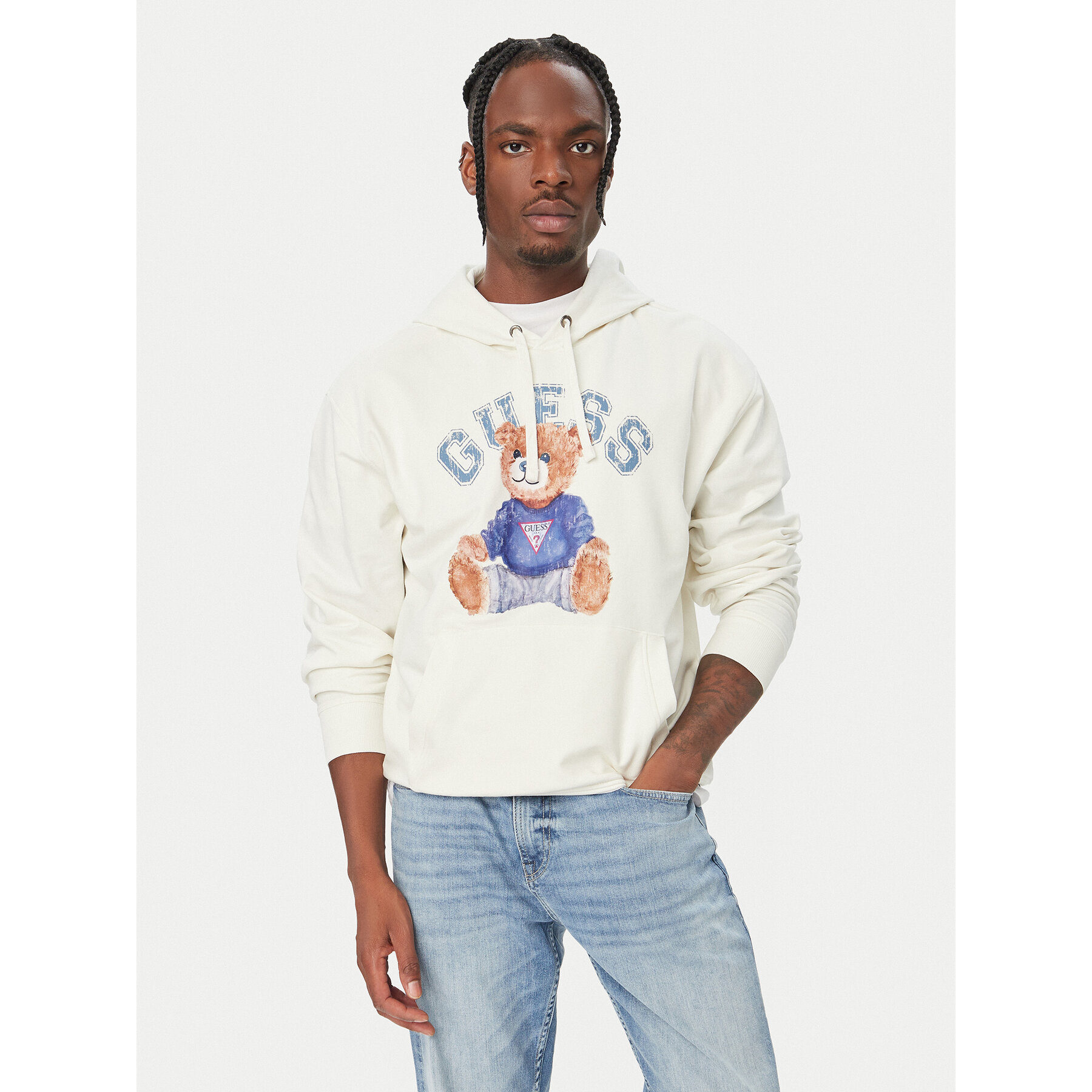 Guess Sweatshirt M6YQ38 K5436 Creme Oversize