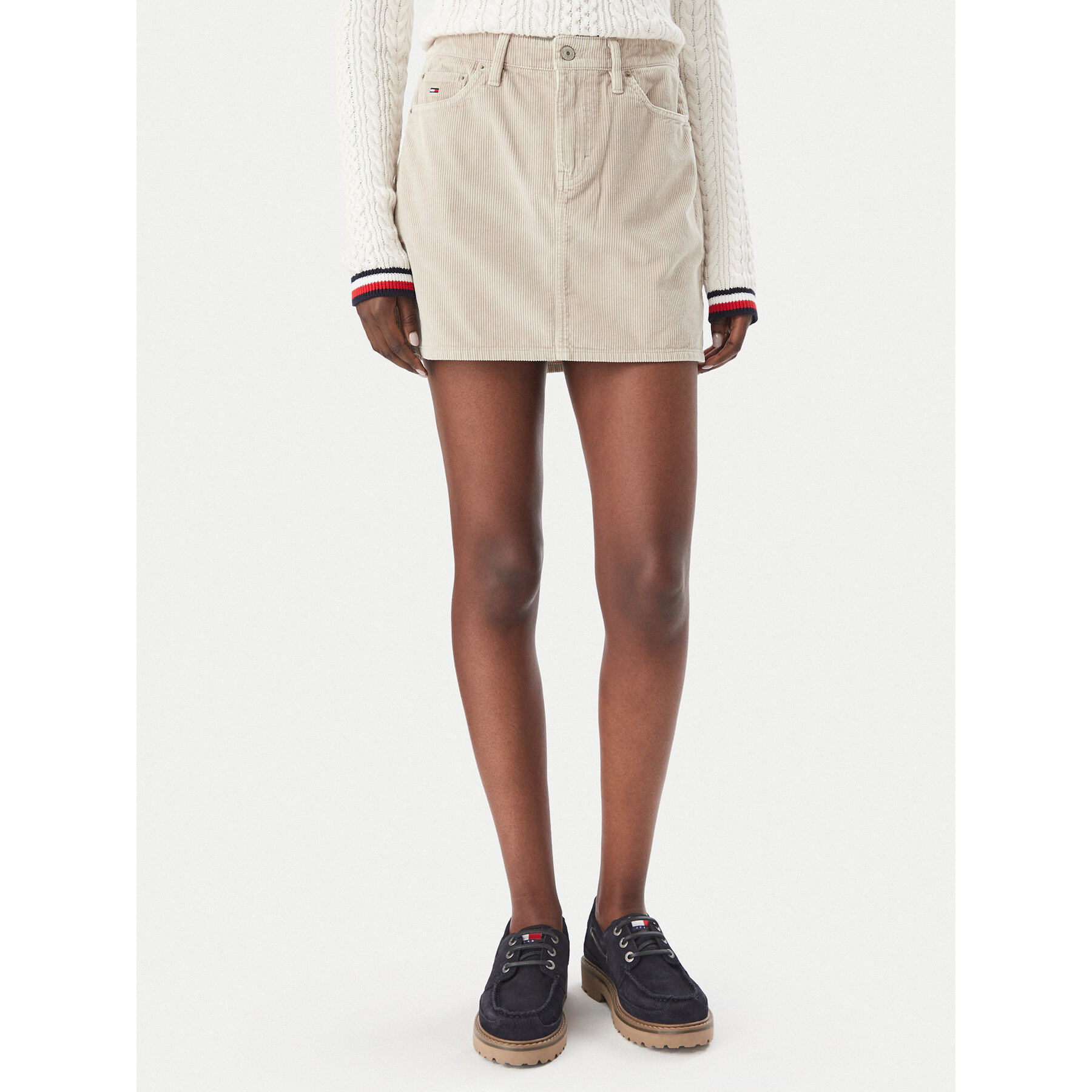 Tommy Jeans Minirock DW0DW23388 Beige Regular Fit