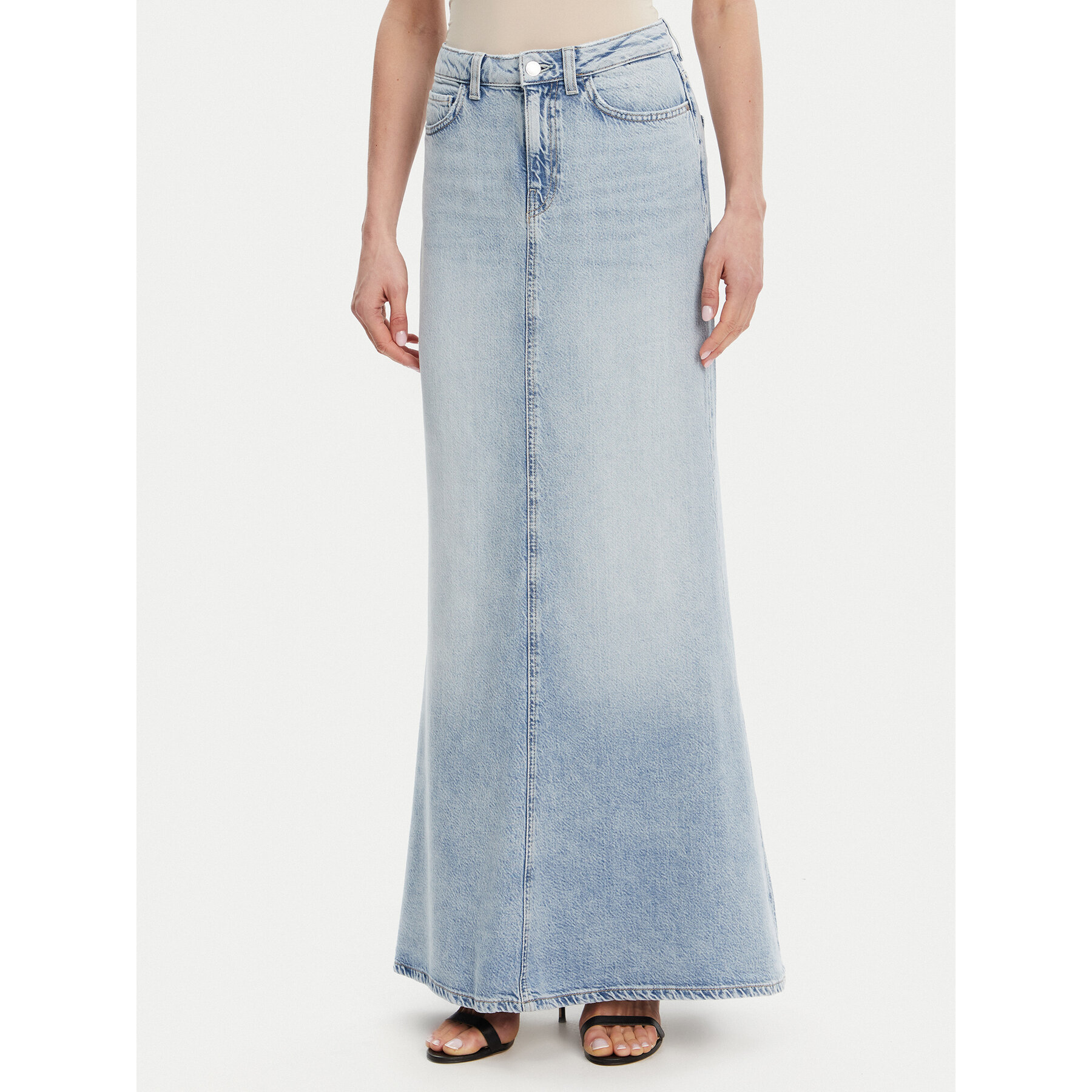 Guess Jeansrock W5GD83 D5B96 Blau Regular Fit