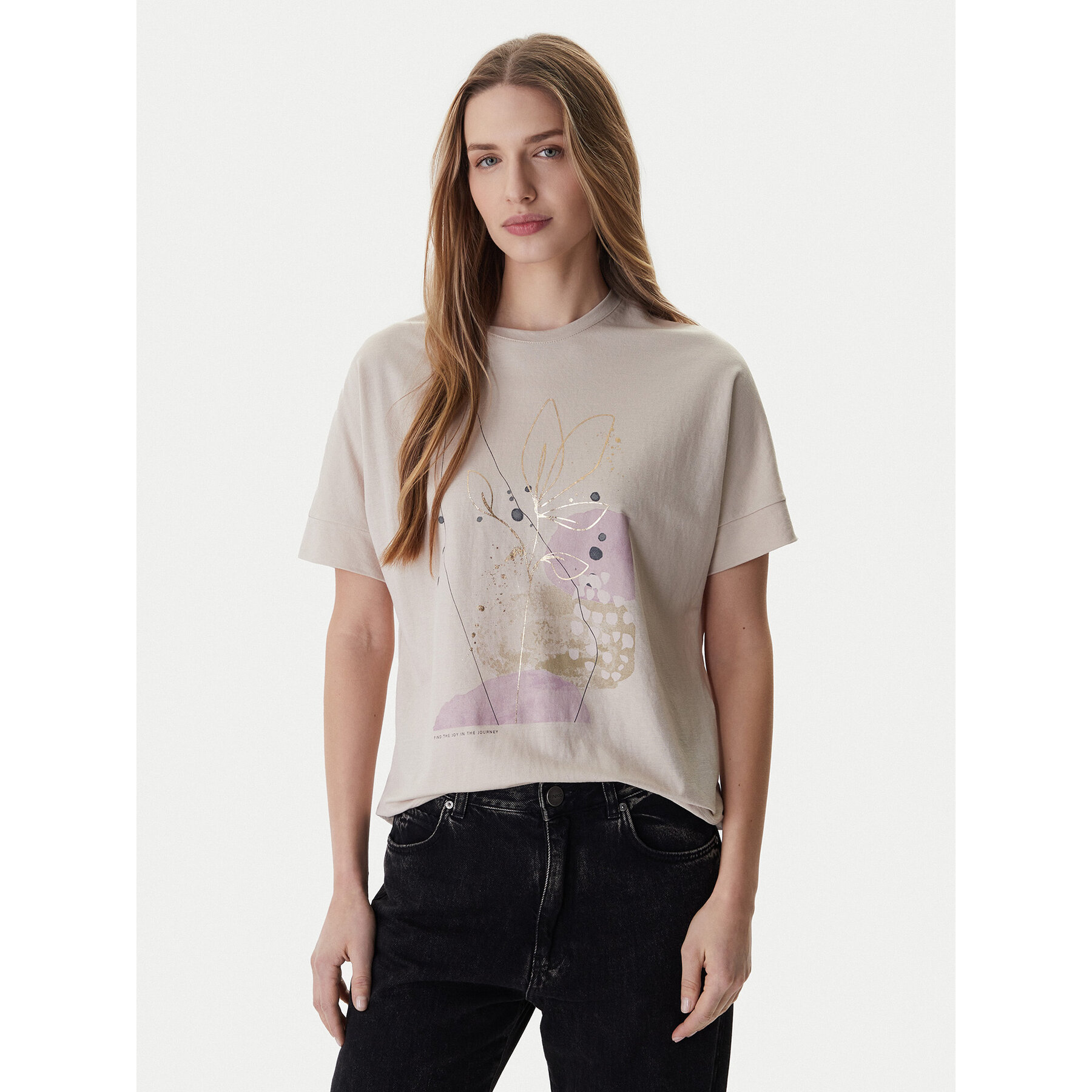 ONLY T-shirt Jany 15356044 Siva Regular Fit