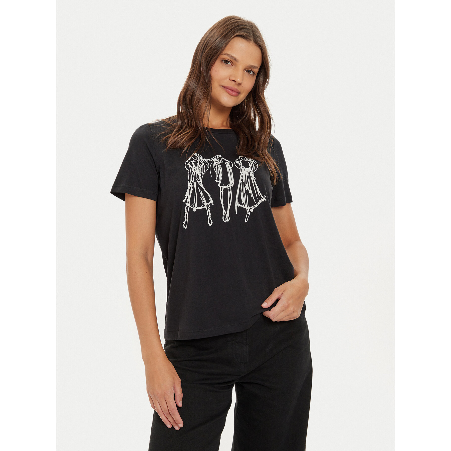 Vero Moda Vero Moda T-Shirt Romy 10320297 Μαύρο Regular Fit