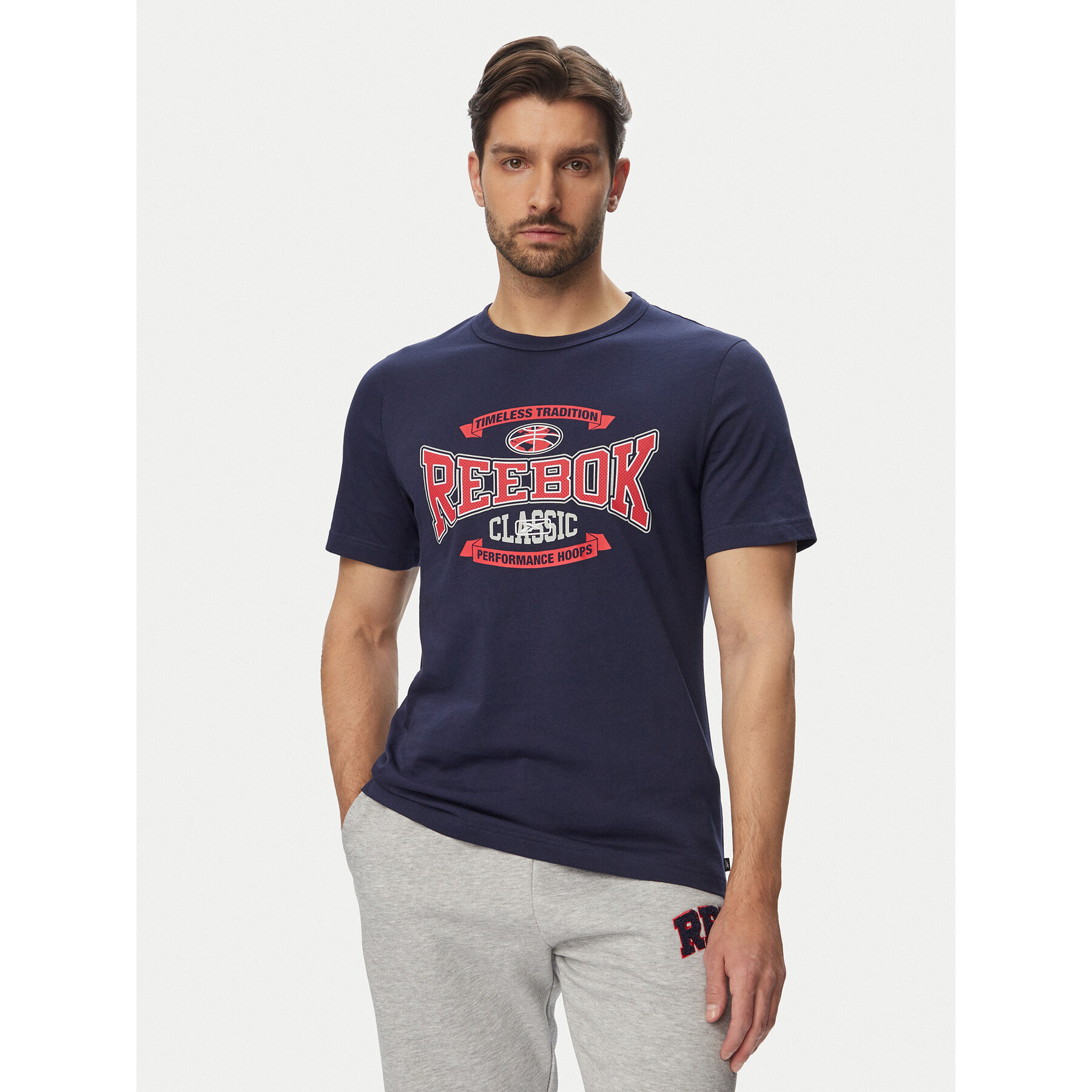 Reebok Majica 100220202 Mornarsko modra Relaxed Fit