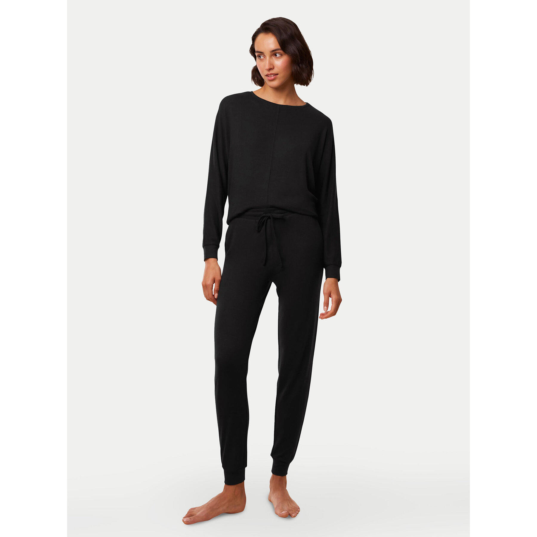 Triumph Pizsama nadrág Cozy Comfort 10216531 Fekete Regular Fit
