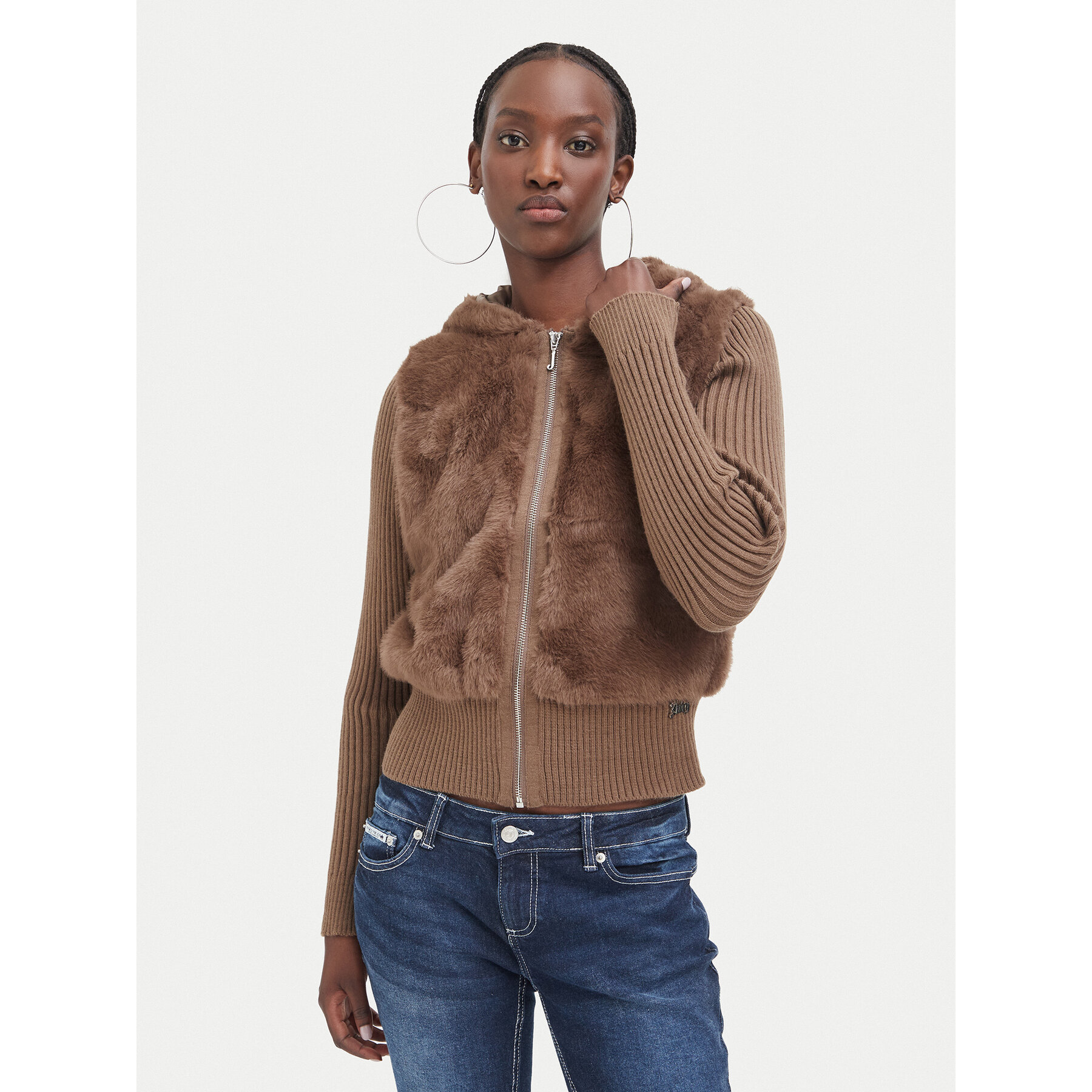 Juicy Couture Strickjacke JCOIJ226551 Dunkelbraun Regular Fit