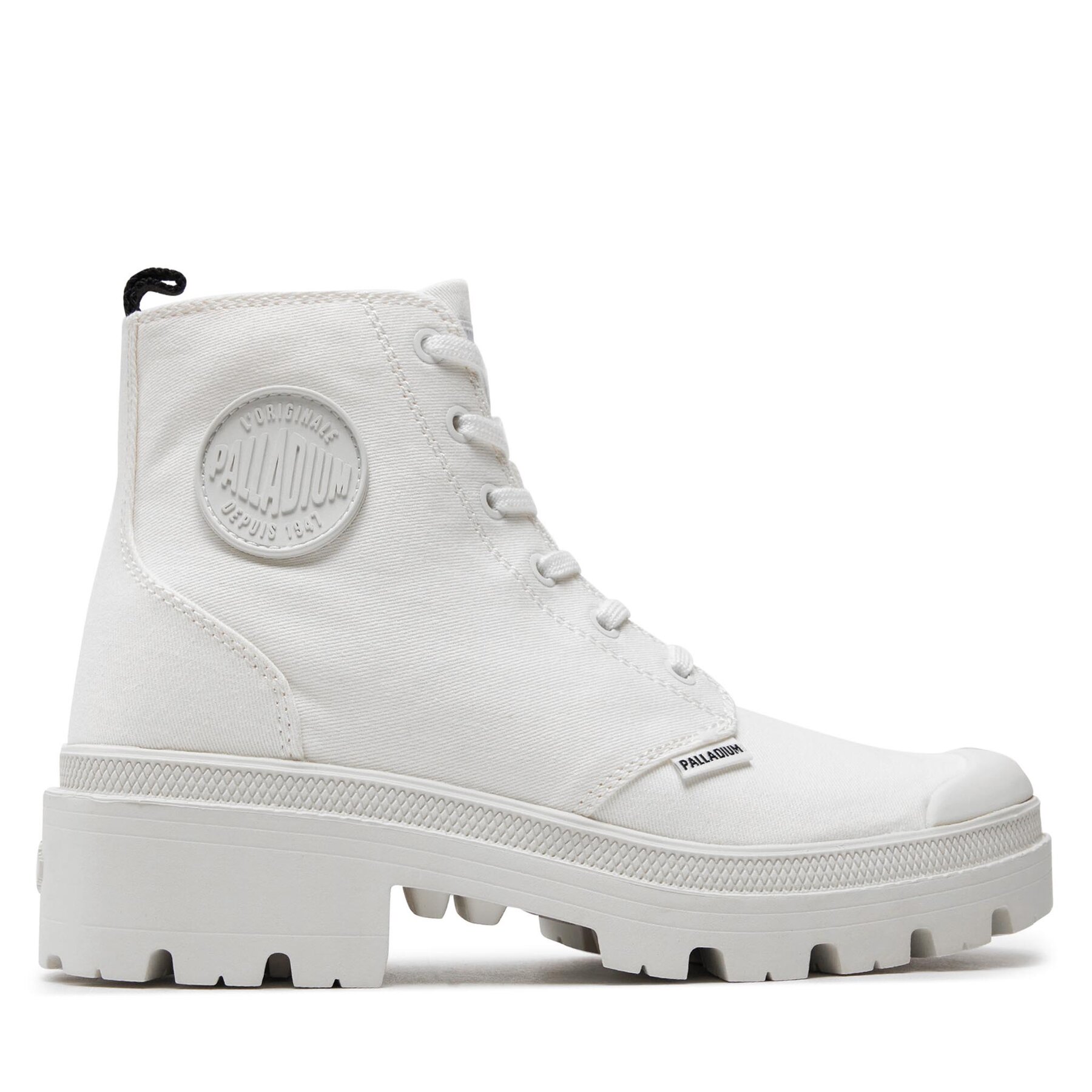 Scarponcini Palladium Pallabase Twill 96907-141-M Bianco