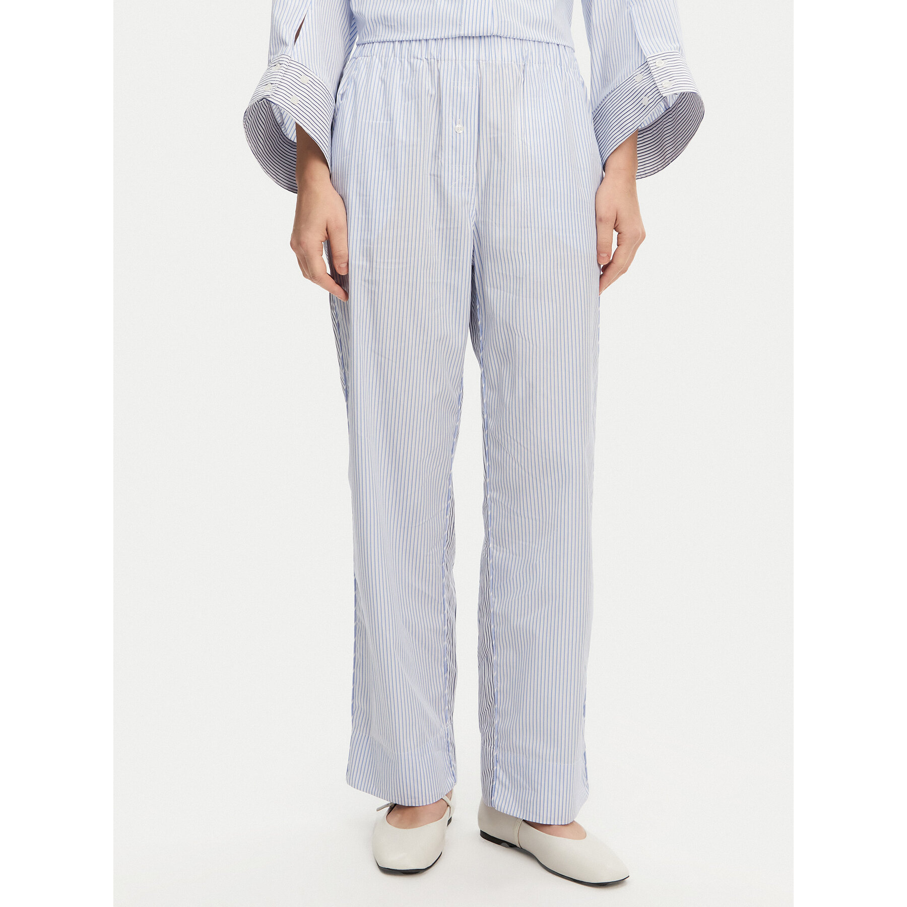 Munthe Stoffhose Fidda 251142725126 Himmelblau Loose Fit