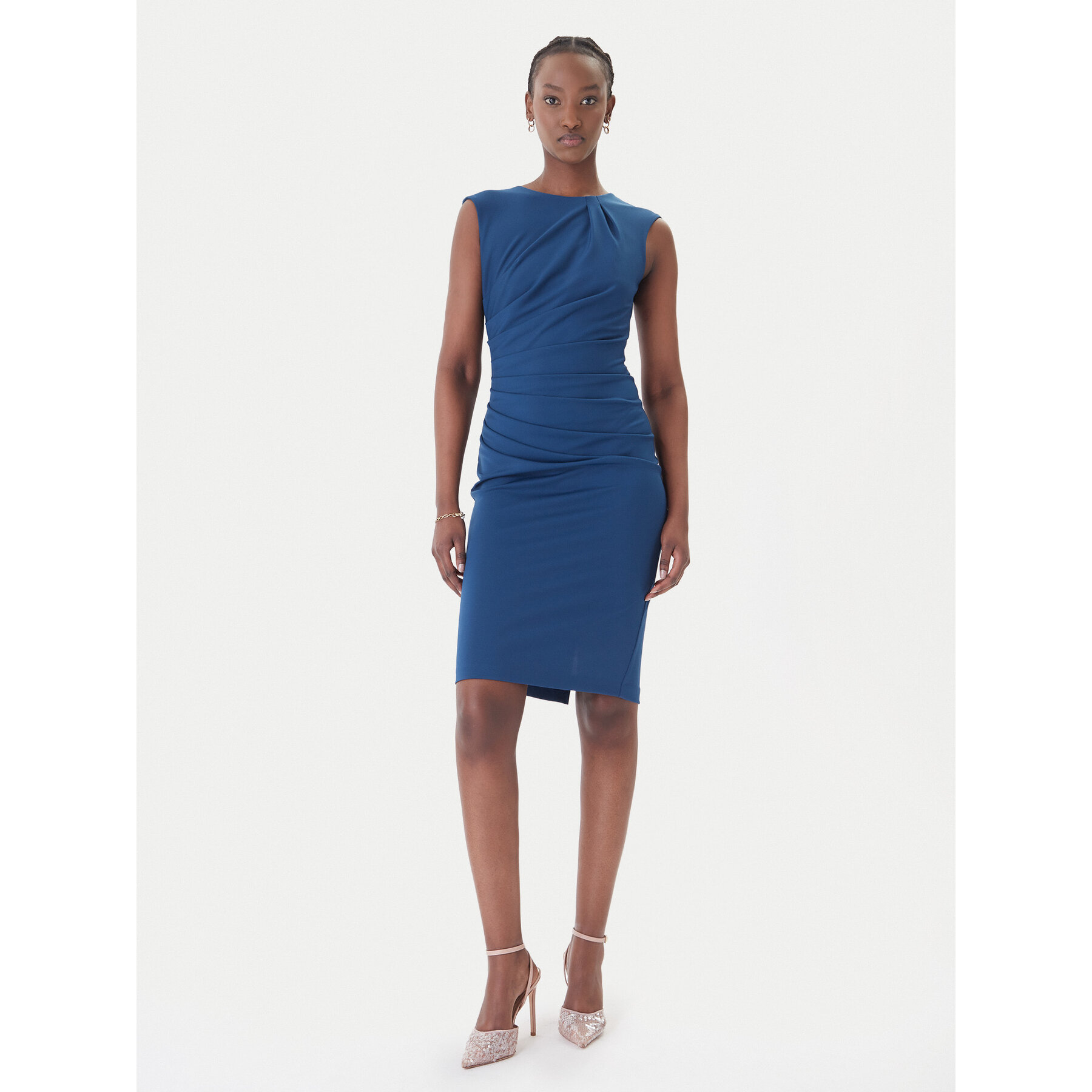 Rinascimento Coctailkleid CFC0127683003 Blau Slim Fit