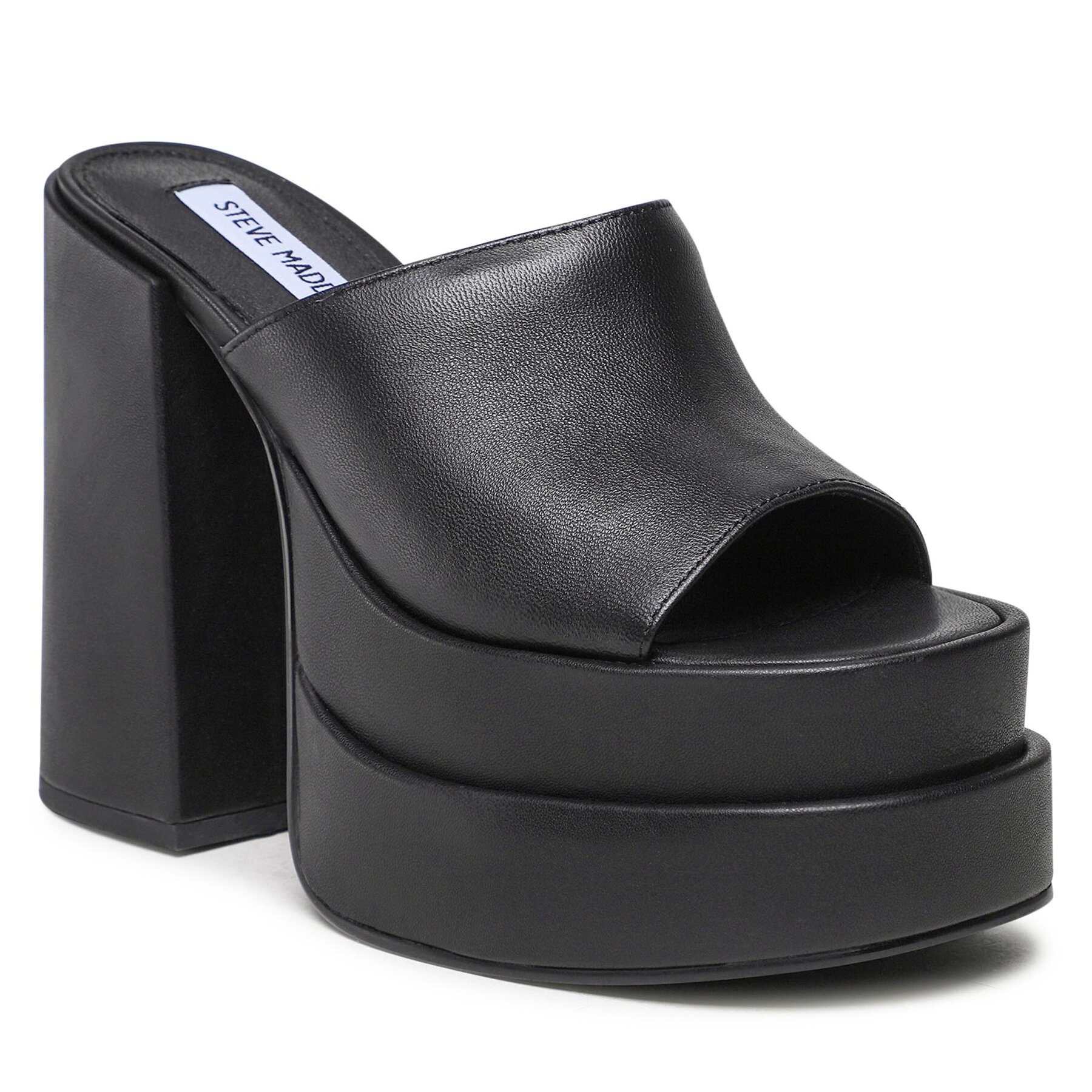 Șlapi Steve Madden Cagey SM11002312-017 Black Leather Black imagine super redus 2022